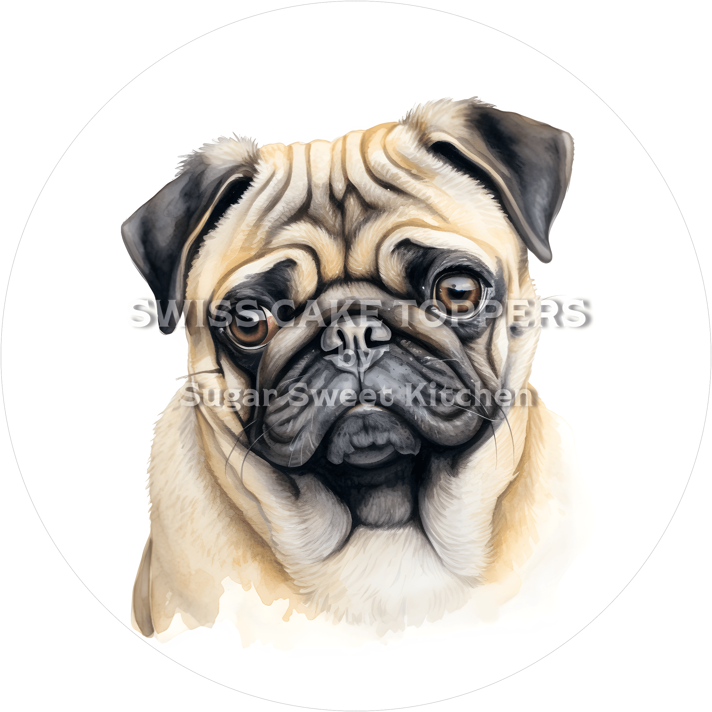 Niedlich-süsser Hunde-Tortenaufleger24 - personalisierbar - Fondant- Torten- & Cupcakeaufleger Sugar Sweet Kitchen