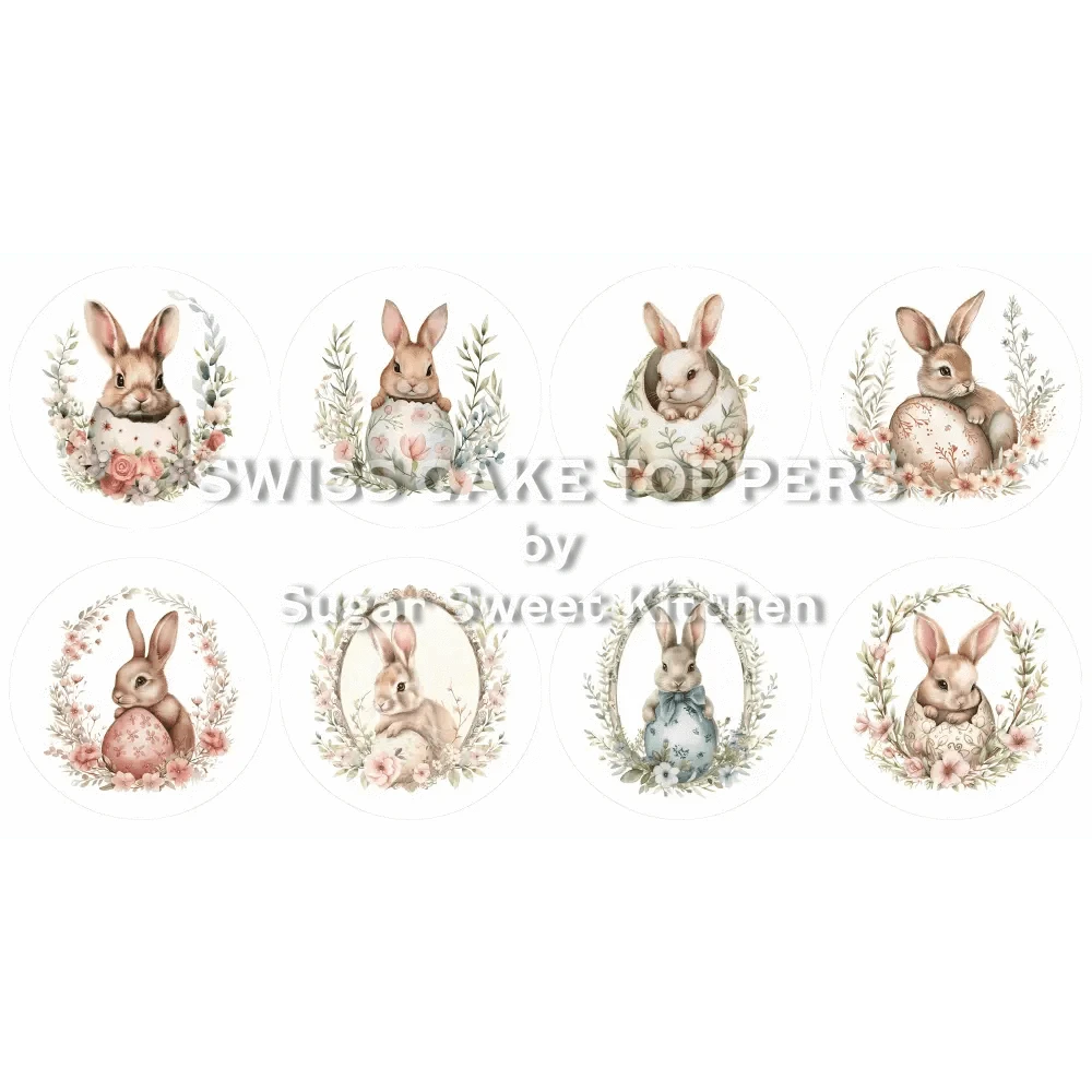 Niedliche Oster-Cupcakes- & Dessertaufleger3 - personalisierbar - Fondant- Torten- Cupcakeaufleger Sugar Sweet Kitchen