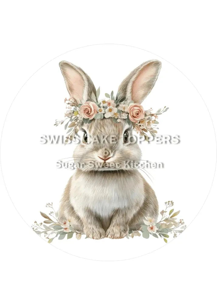 Niedlicher Hasen-Tortenaufleger5 - personalisierbar - Fondant- Torten- & Cupcakeaufleger Sugar Sweet Kitchen