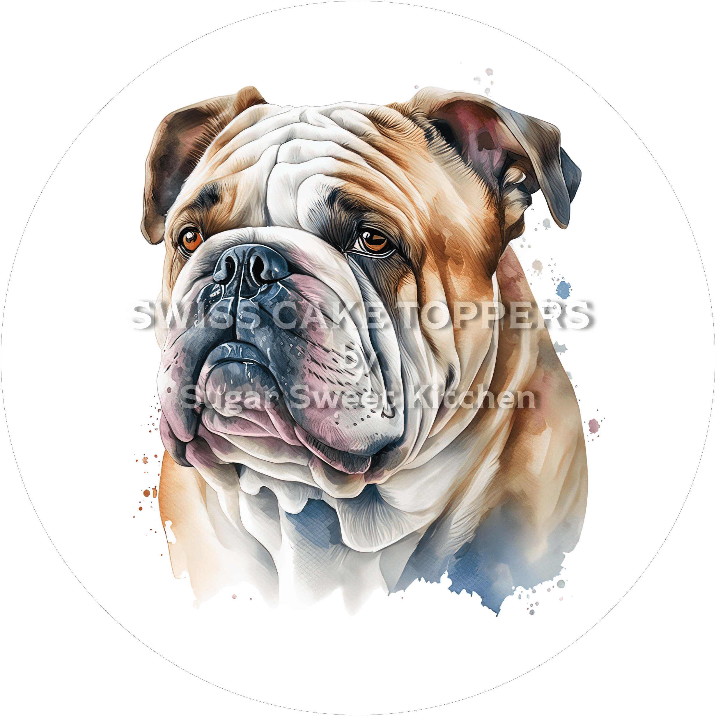 Niedlicher Hunde-Tortenaufleger3 - personalisierbar - Fondant- Torten- & Cupcakeaufleger Sugar Sweet Kitchen