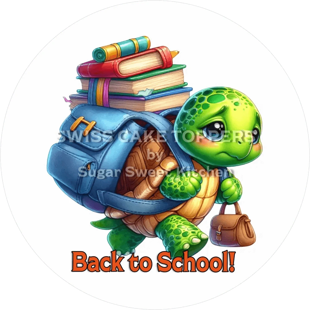 Niedlicher Schulstart-Tortenaufleger6 - personalisierbar - Fondant- Torten- & Cupcakeaufleger Sugar Sweet Kitchen