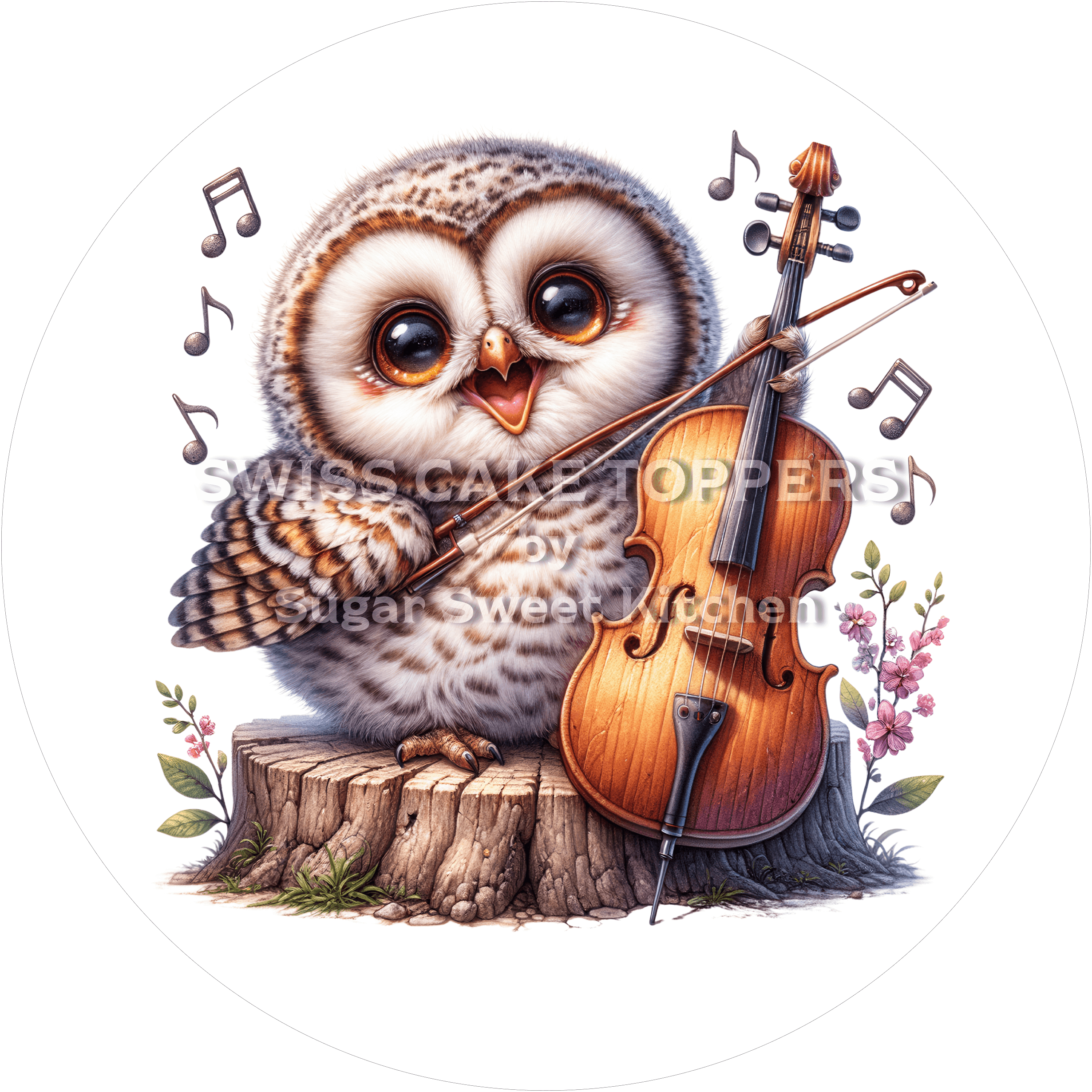 Niedlicher Tortenaufleger Musik19 - personalisierbar - Fondant- Torten- & Cupcakeaufleger Sugar Sweet Kitchen