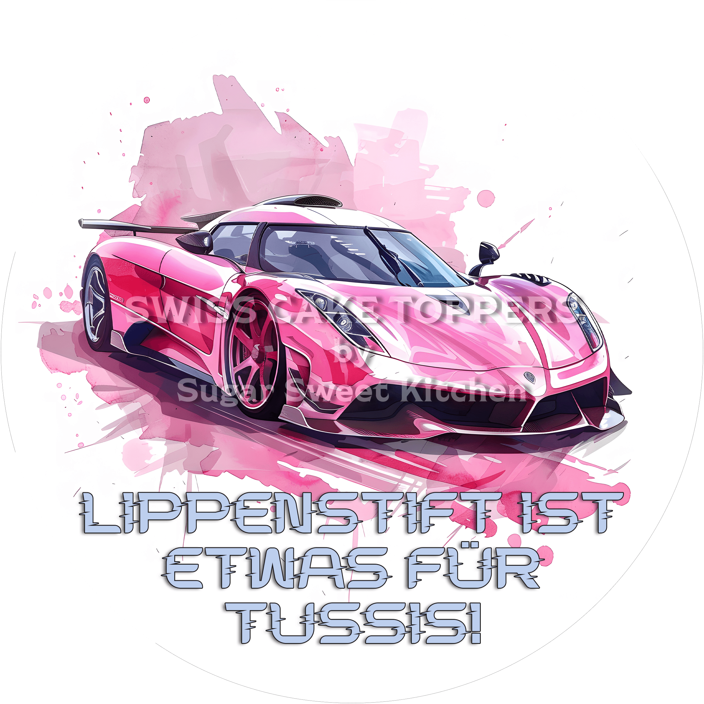 NoTussi-Tortenaufleger12 - personalisierbar - Fondant- Torten- & Cupcakeaufleger Sugar Sweet Kitchen