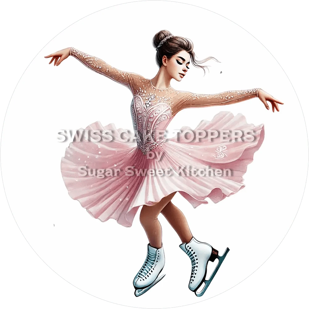 Origineller Eiskunstlauf-Tortenaufleger5 - personalisierbar - Fondant- Torten- & Cupcakeaufleger Sugar Sweet Kitchen