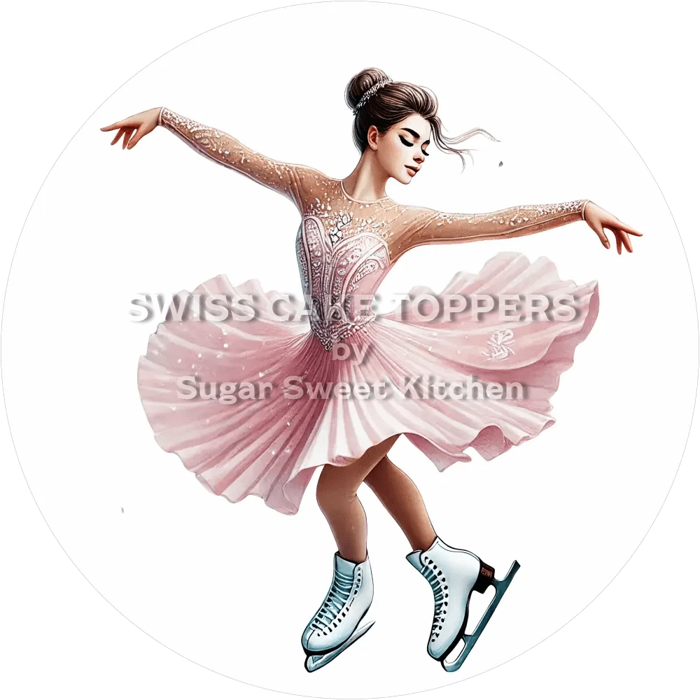 Origineller Eiskunstlauf-Tortenaufleger5 - personalisierbar - Fondant- Torten- & Cupcakeaufleger Sugar Sweet Kitchen