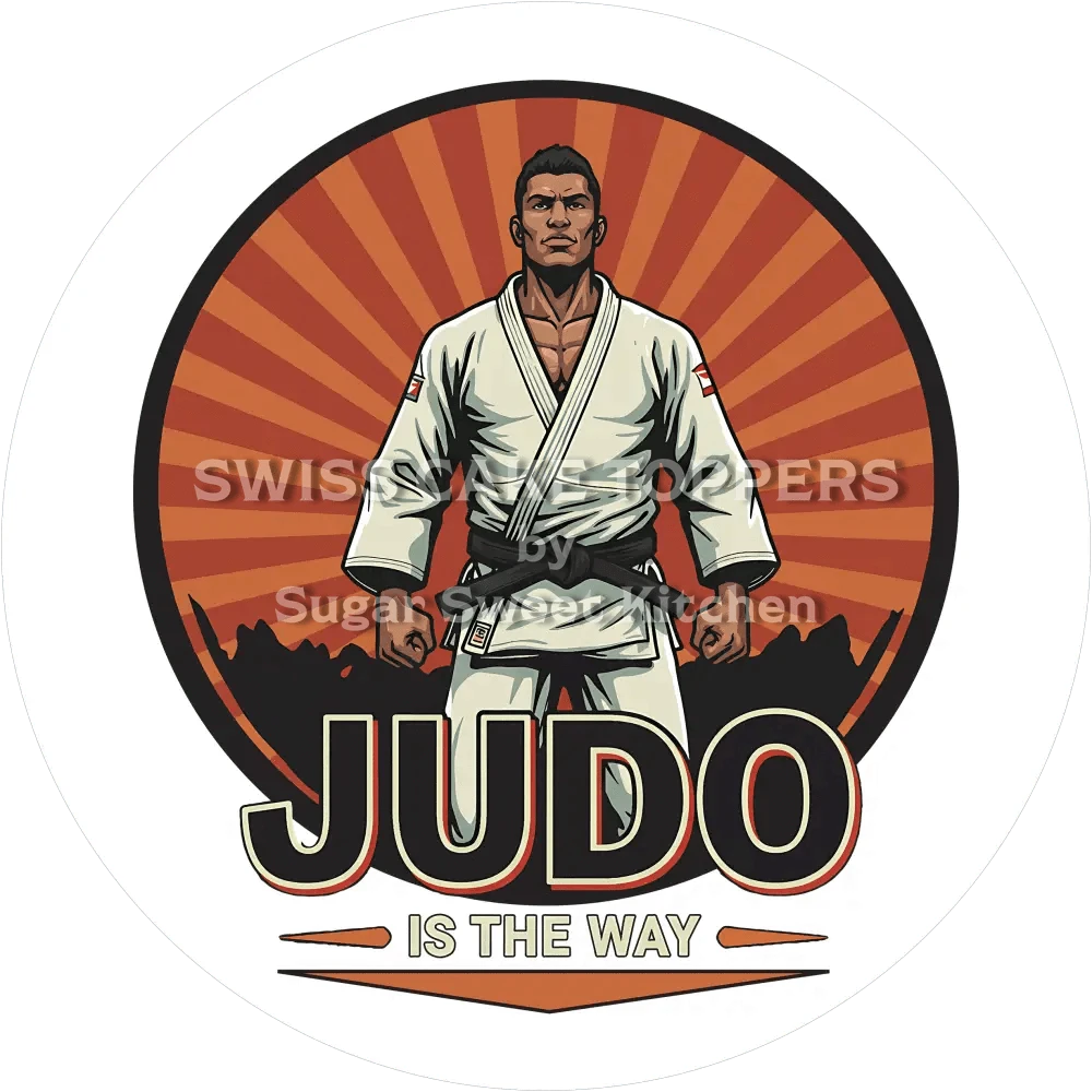 Origineller Judo-Tortenaufleger3 - personalisierbar - Fondant- Torten- & Cupcakeaufleger Sugar Sweet Kitchen