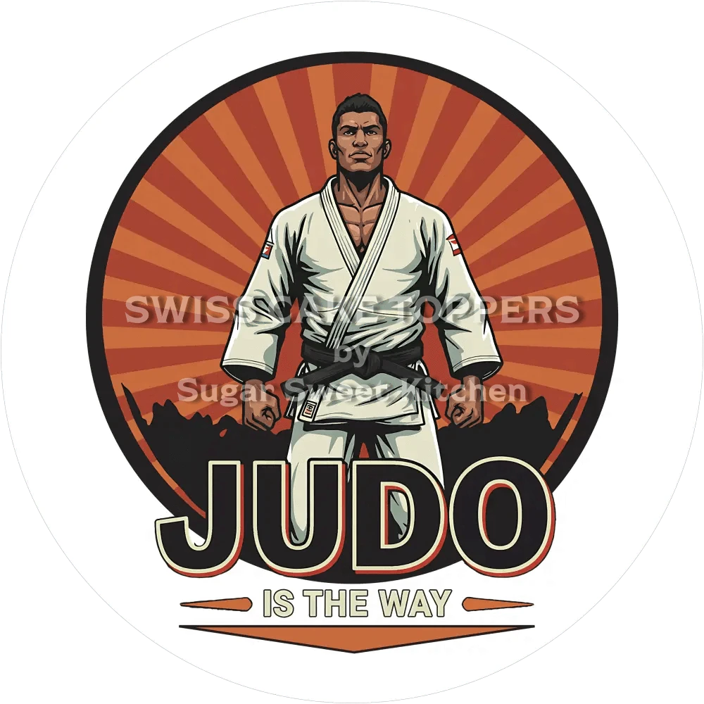 Origineller Judo-Tortenaufleger3 - personalisierbar - Fondant- Torten- & Cupcakeaufleger Sugar Sweet Kitchen