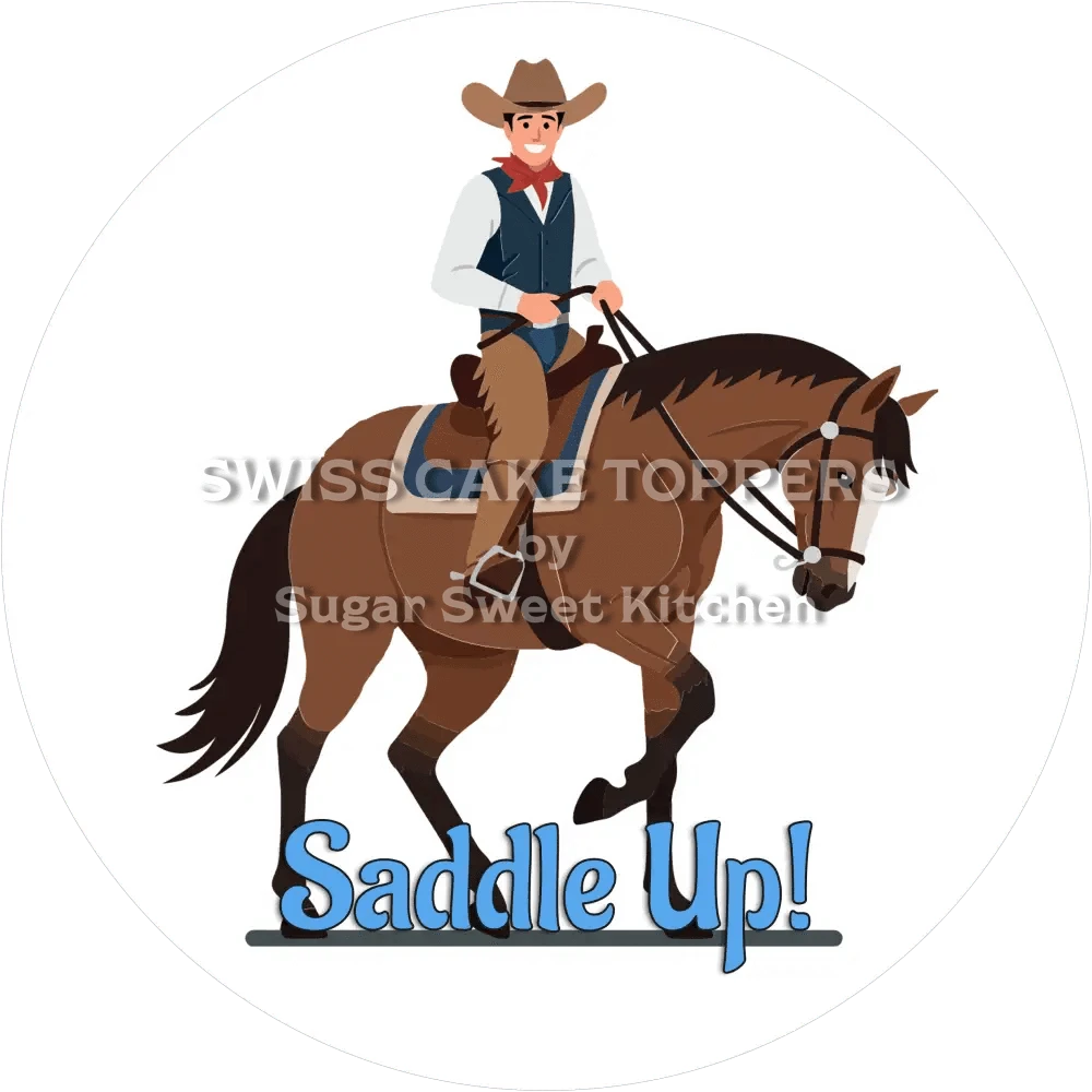 Origineller Reiter-Tortenaufleger9 - personalisierbar - Fondant- Torten- & Cupcakeaufleger Sugar Sweet Kitchen