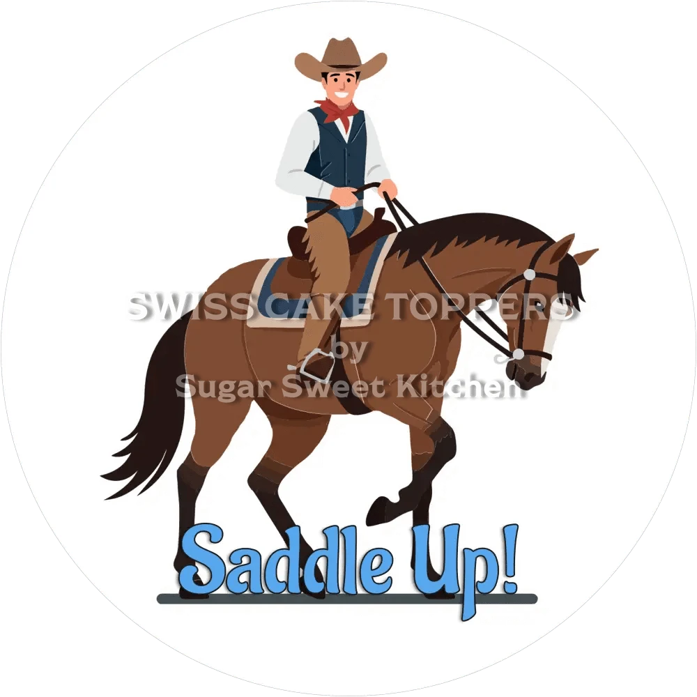 Origineller Reiter-Tortenaufleger9 - personalisierbar - Fondant- Torten- & Cupcakeaufleger Sugar Sweet Kitchen