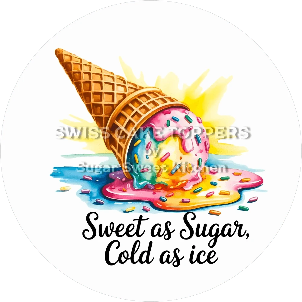 Origineller Sommer-Tortenaufleger3 - personalisierbar - Fondant- Torten- & Cupcakeaufleger Sugar Sweet Kitchen