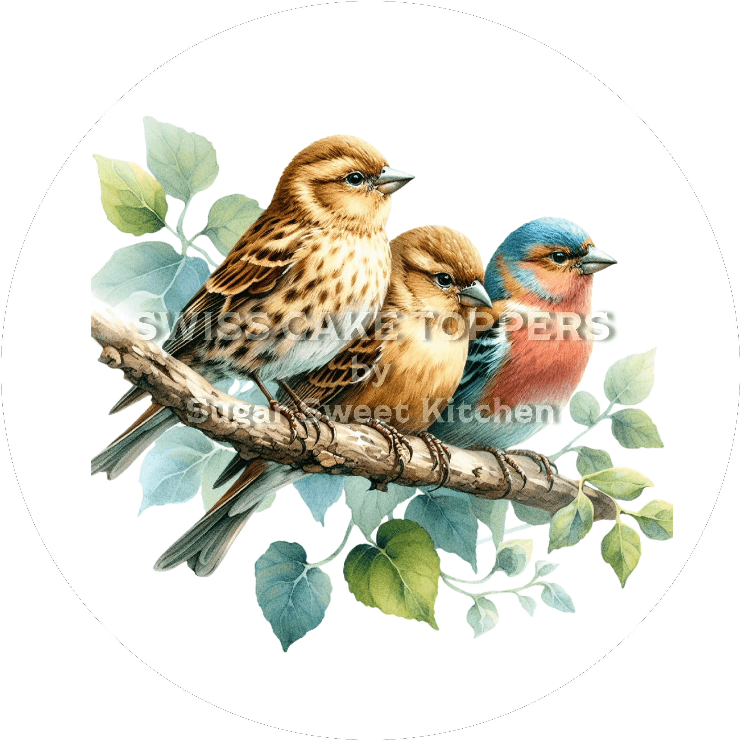 Origineller Vogel-Tortenaufleger11 - personalisierbar - Fondant- Torten- & Cupcakeaufleger Sugar Sweet Kitchen