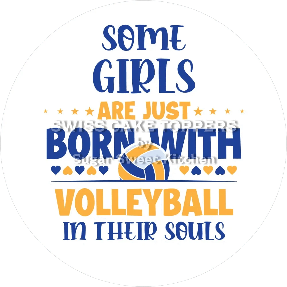 Origineller Volleyball-Tortenaufleger6 - personalisierbar - Fondant- Torten- & Cupcakeaufleger Sugar Sweet Kitchen