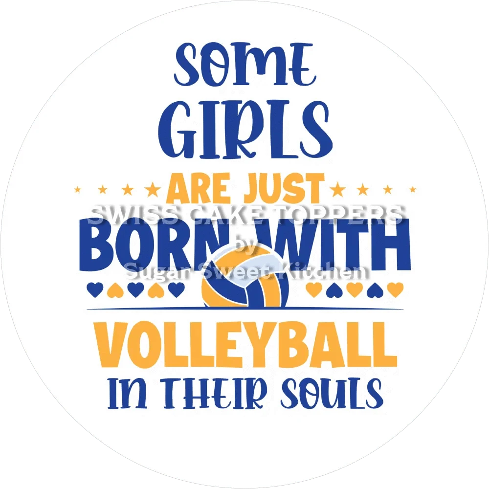 Origineller Volleyball-Tortenaufleger6 - personalisierbar - Fondant- Torten- & Cupcakeaufleger Sugar Sweet Kitchen