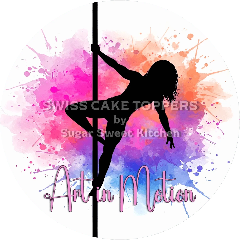 Pole-Dance-Tortenaufleger14 - personalisierbar - Fondant- Torten- & Cupcakeaufleger Sugar Sweet Kitchen
