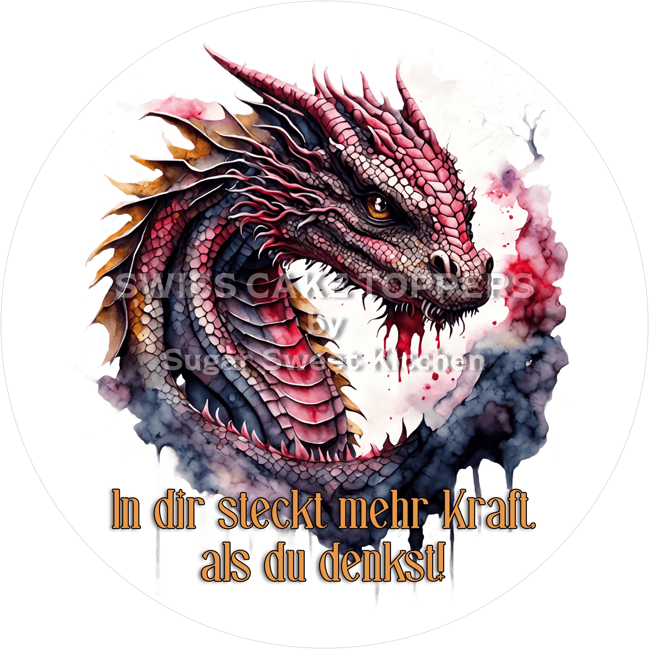 Power-Tortenaufleger für süsse Botschaften6 - personalisierbar - Fondant- Torten- & Cupcakeaufleger Sugar Sweet Kitchen