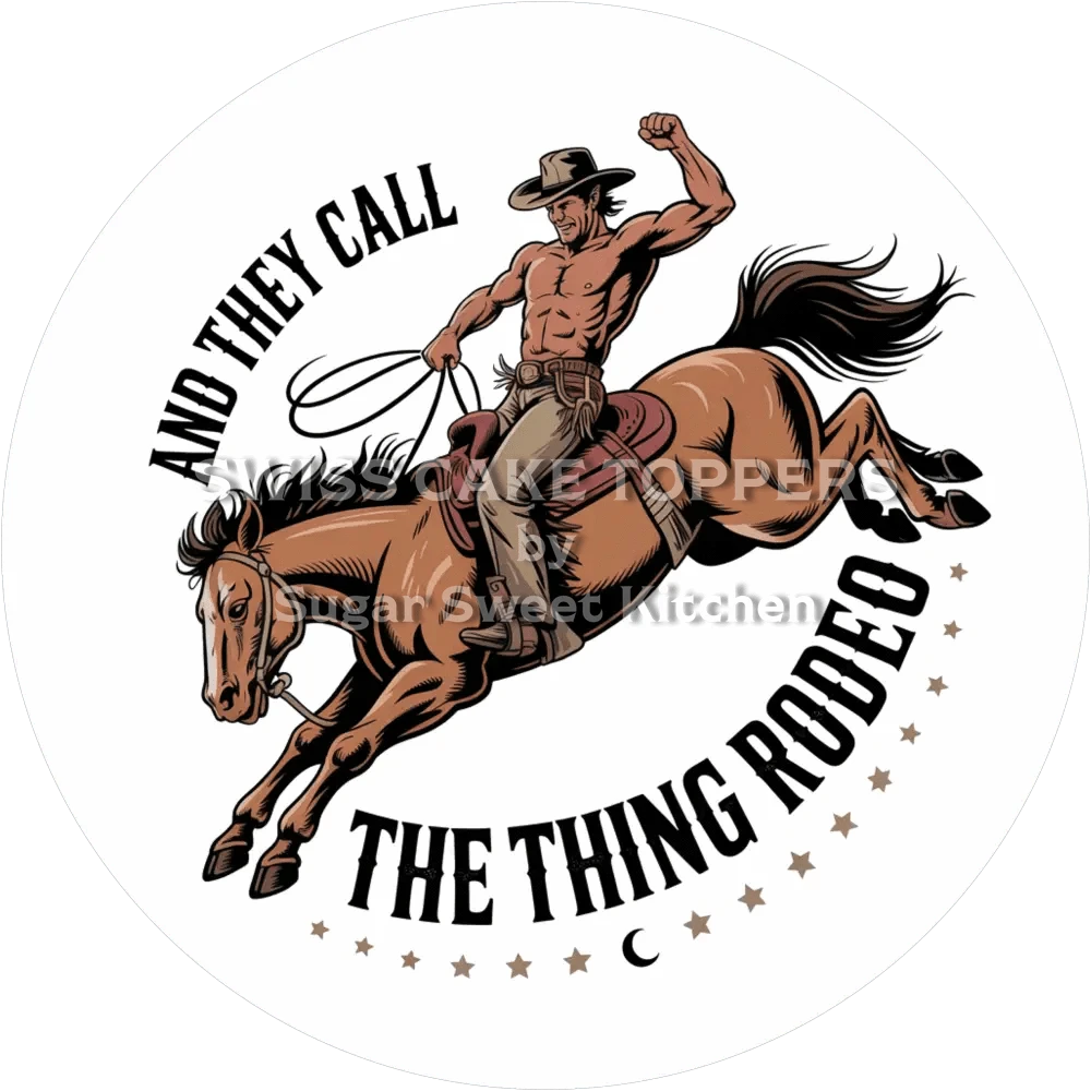 Rodeo-Tortenaufleger11 - personalisierbar - Fondant- Torten- & Cupcakeaufleger Sugar Sweet Kitchen