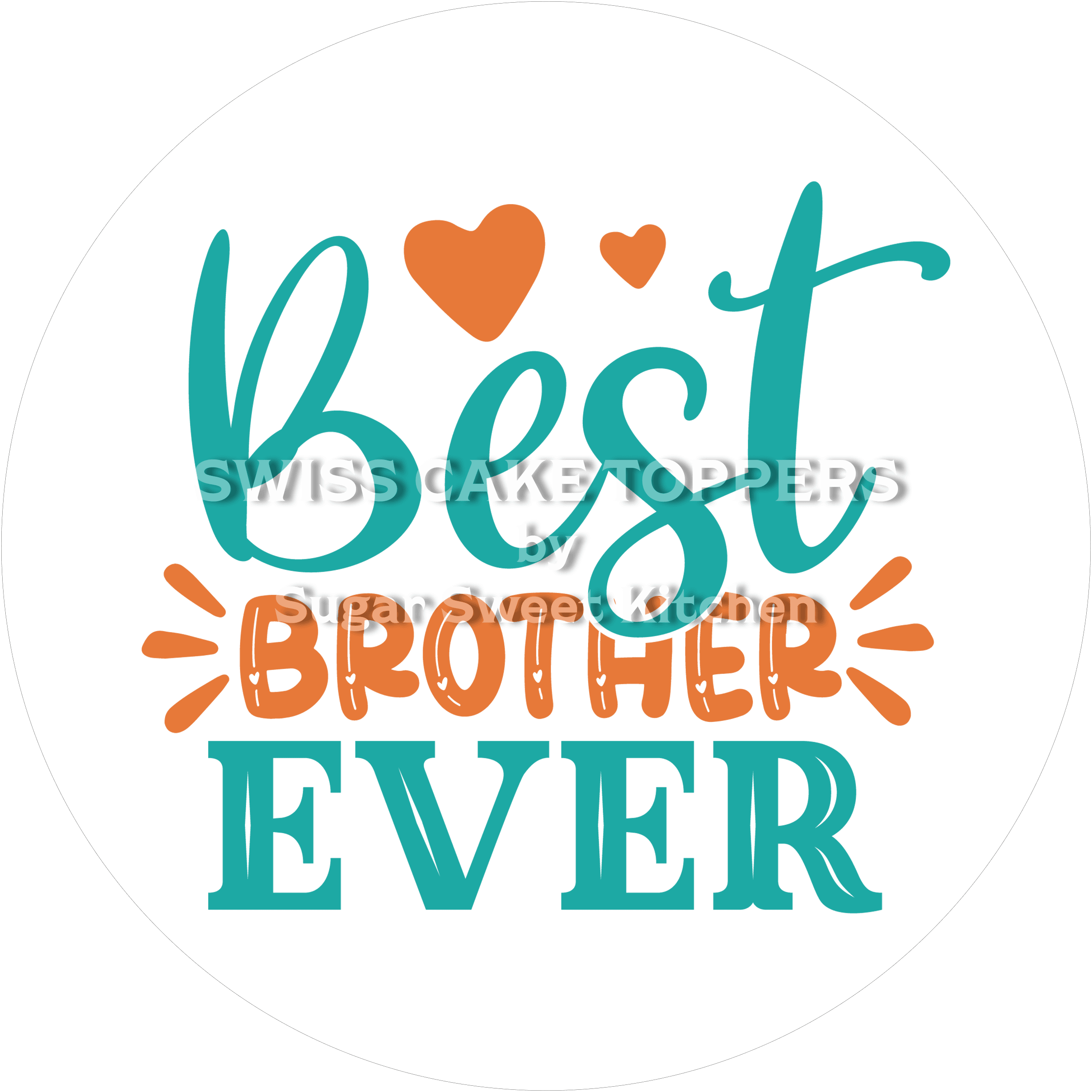 Schöner Tortenaufleger für die Familie10 - personalisierbar - Fondant- Torten- & Cupcakeaufleger Sugar Sweet Kitchen