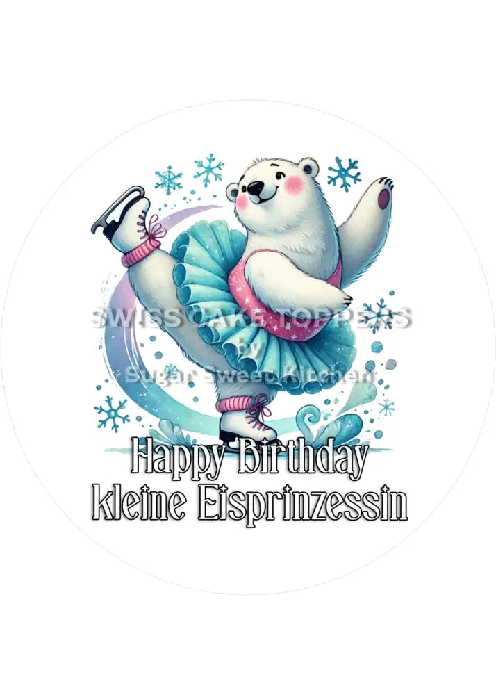 Sport-Tortenaufleger Eiskunstlauf8 - personalisierbar - Fondant- Torten- & Cupcakeaufleger Sugar Sweet Kitchen