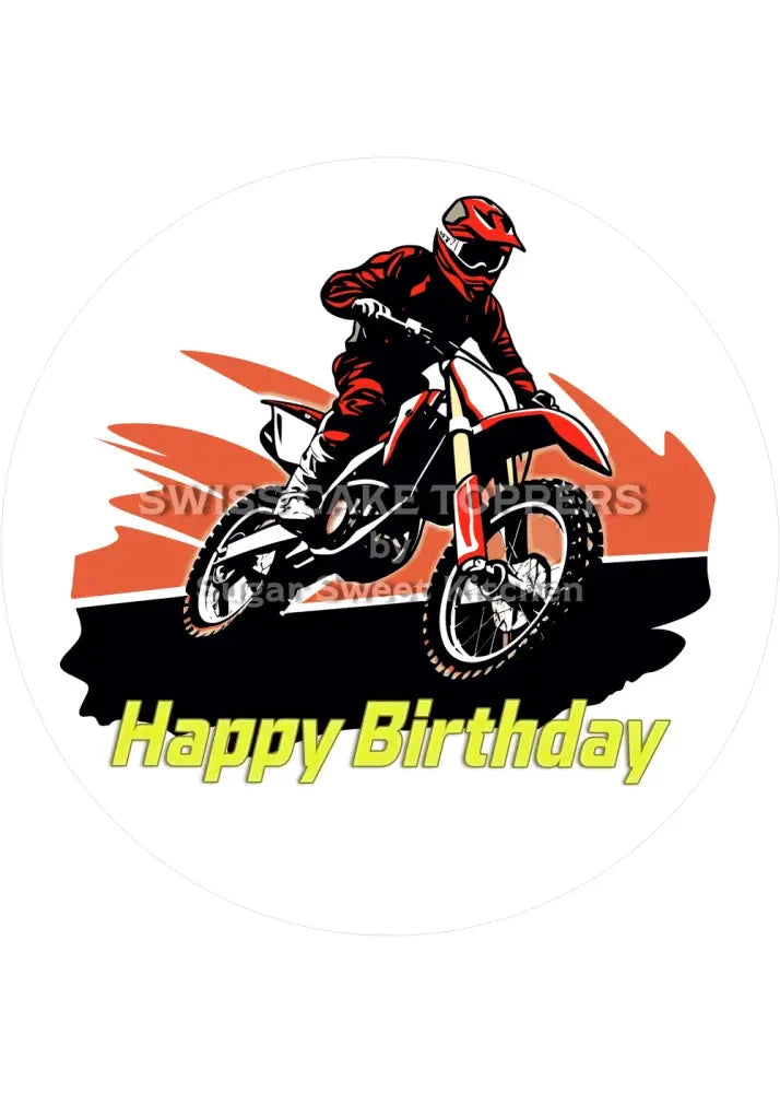 Sport-Tortenaufleger MotoRacing5 - personalisierbar - Fondant- Torten- & Cupcakeaufleger Sugar Sweet Kitchen