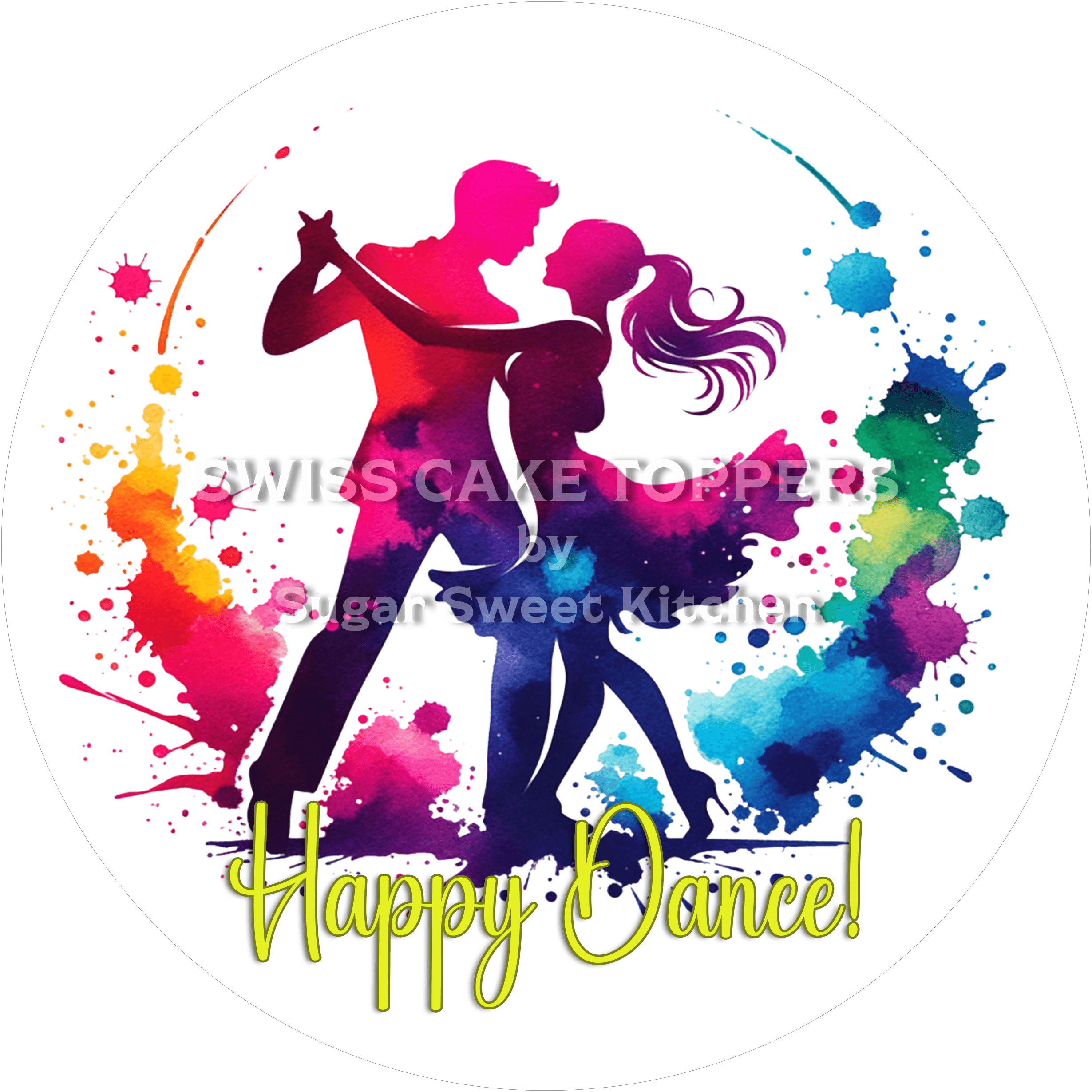 Sport-Tortenaufleger Tanzen11 - personalisierbar - Fondant- Torten- & Cupcakeaufleger Sugar Sweet Kitchen