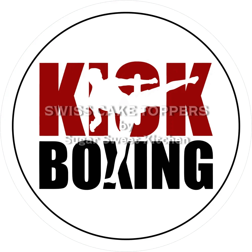 Sportilicher Kick-Box-Tortenaufleger10 - personalisierbar - Fondant- Torten- & Cupcakeaufleger Sugar Sweet Kitchen