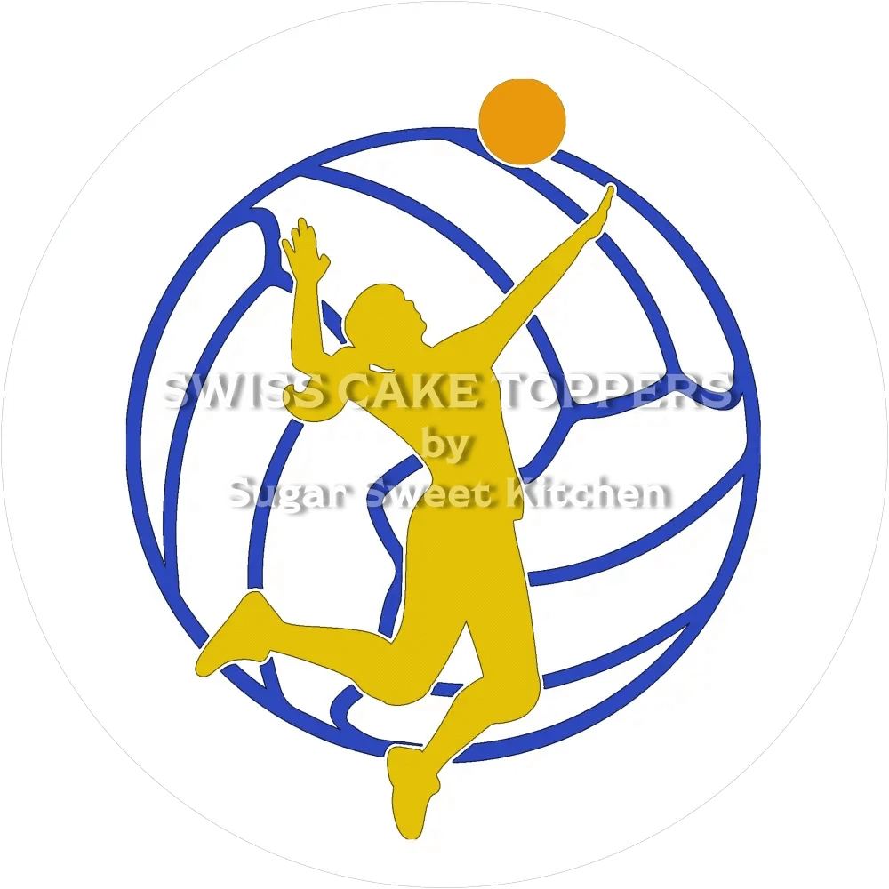 Sportlicher Volleyball-Tortenaufleger11 - personalisierbar - Fondant- Torten- & Cupcakeaufleger Sugar Sweet Kitchen
