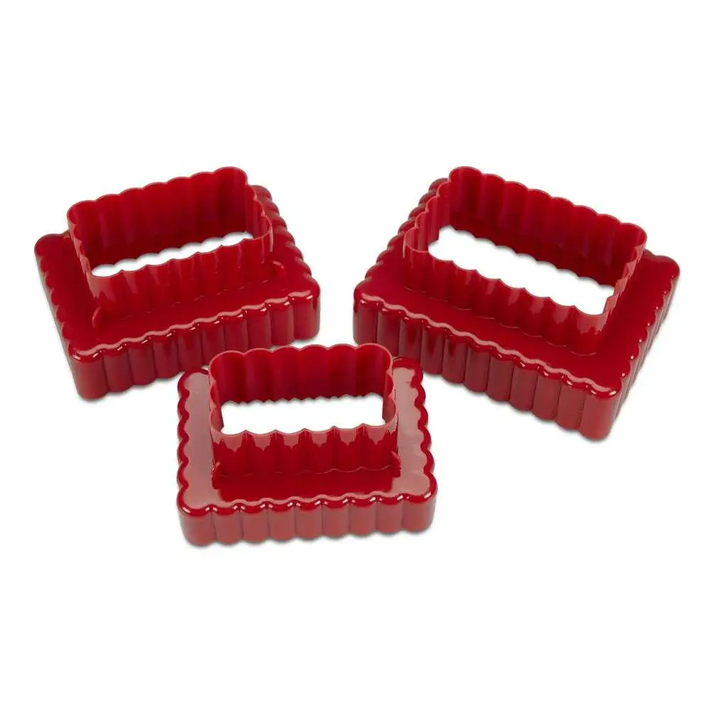 Städter Ausstecher-Set rechteckig gewellt / 3Stk. - Keksausstecher Sugar Sweet Kitchen