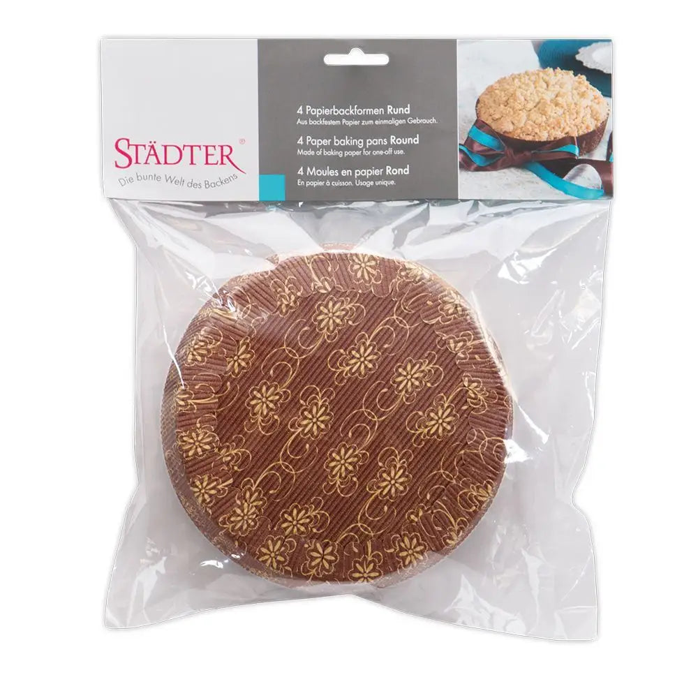 Städter Papierbackform rund / 4 Stk - Einwegbackform Sugar Sweet Kitchen
