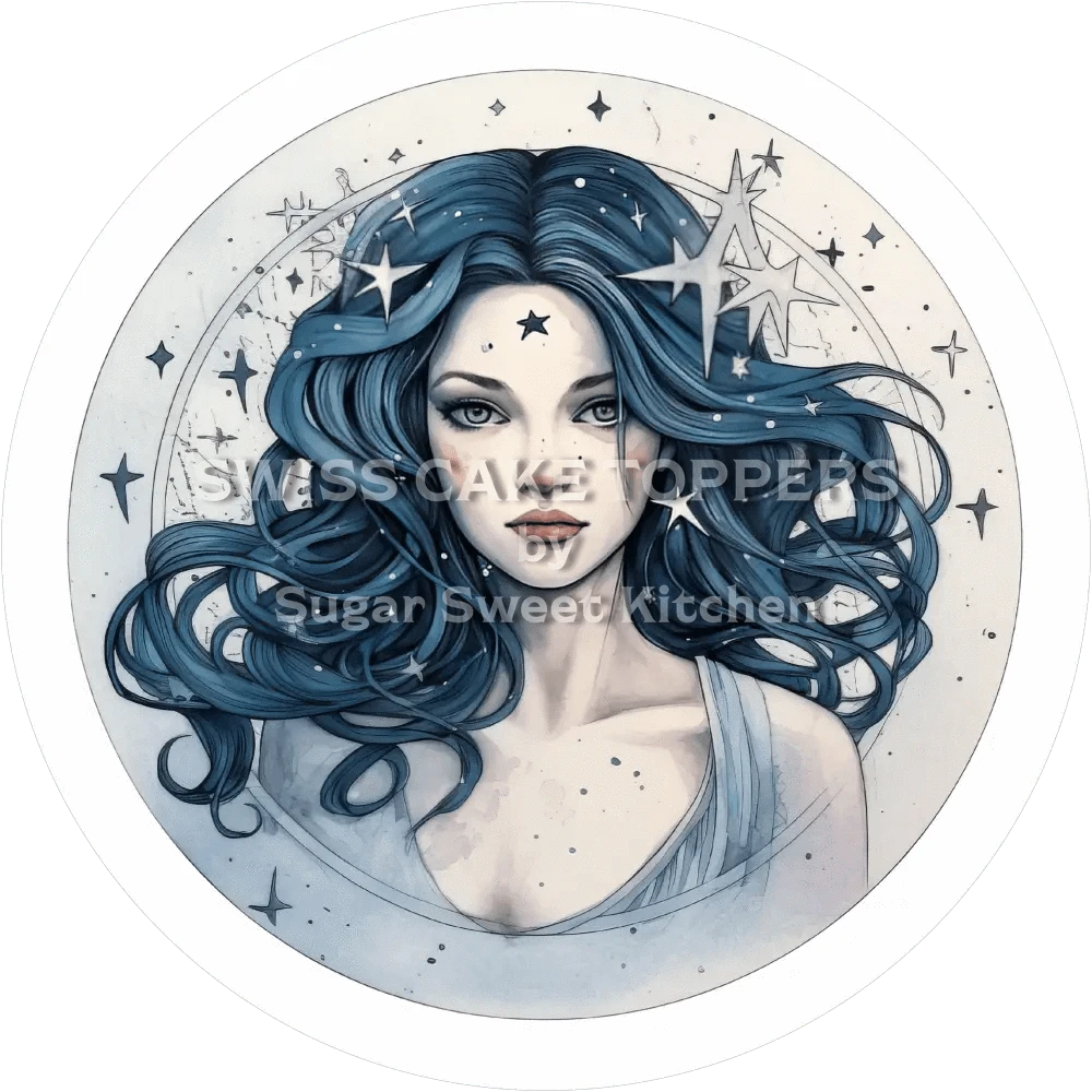 Sternzeichen Jungfrau-Tortenaufleger3 - personalisierbar - Fondant- Torten- & Cupcakeaufleger Sugar Sweet Kitchen