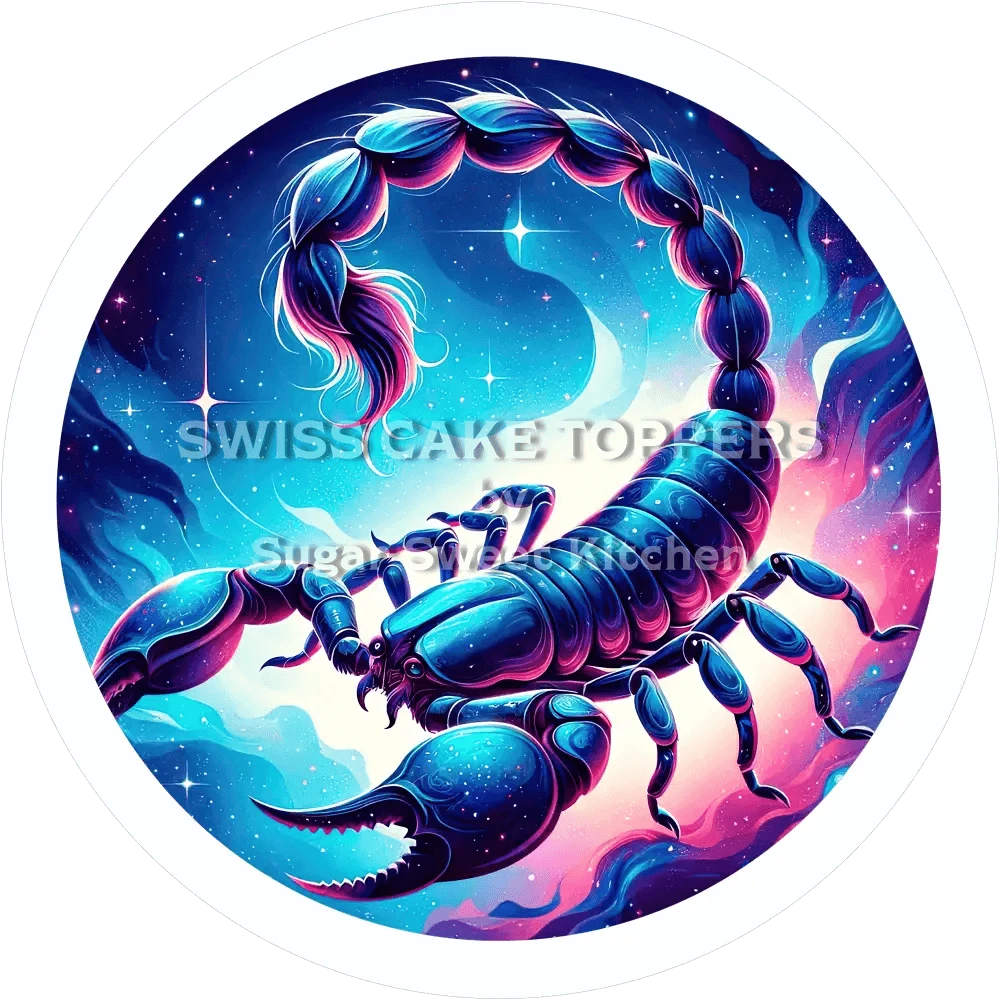 Sternzeichen Skorpion-Tortenaufleger5 - personalisierbar - Fondant- Torten- & Cupcakeaufleger Sugar Sweet Kitchen