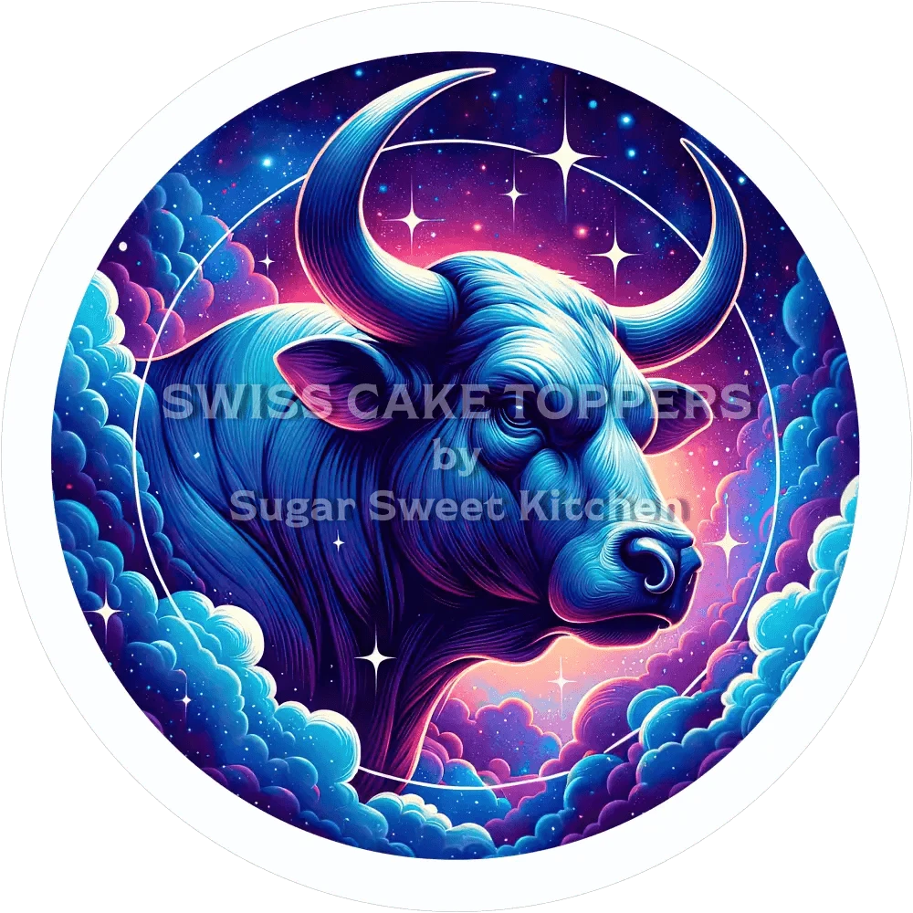 Sternzeichen Stier-Tortenaufleger5 - personalisierbar - Fondant- Torten- & Cupcakeaufleger Sugar Sweet Kitchen