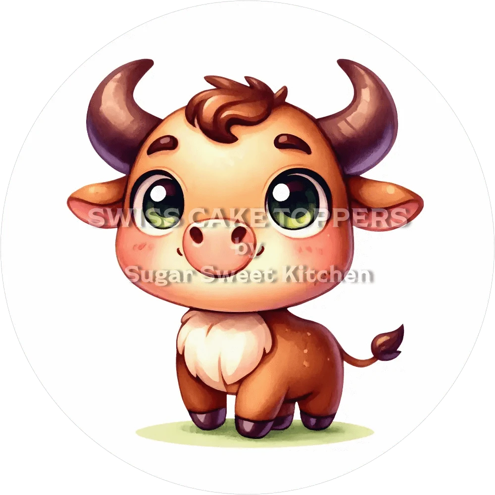 Sternzeichen Stier-Tortenaufleger6 - personalisierbar - Fondant- Torten- & Cupcakeaufleger Sugar Sweet Kitchen