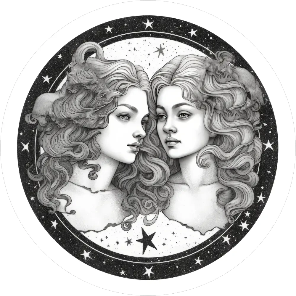 Sternzeichen Zwilling-Tortenaufleger3 - personalisierbar - Fondant- Torten- & Cupcakeaufleger Sugar Sweet Kitchen