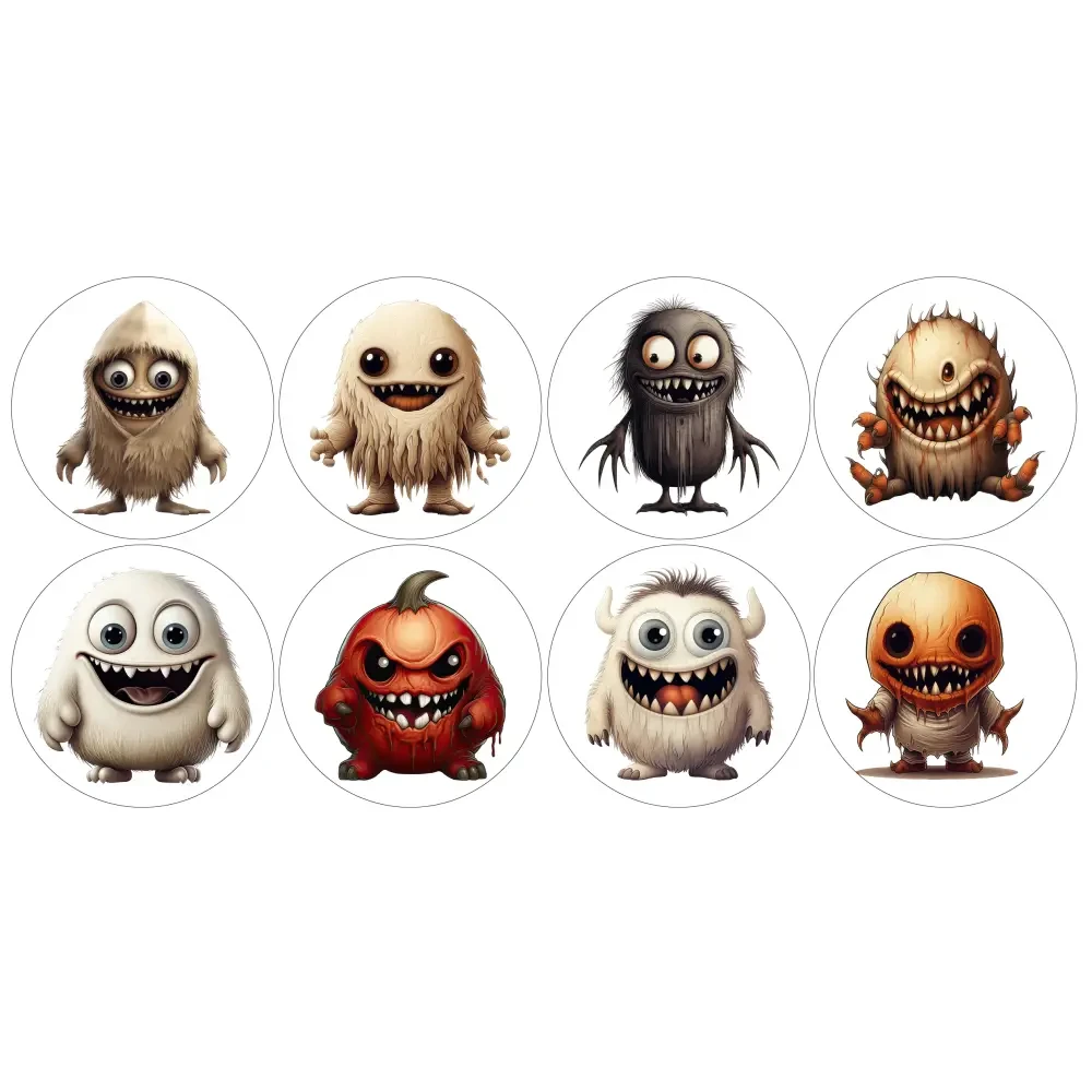 Süsse Monster-Cupcakes- & Dessertaufleger1 - personalisierbar - Fondant- Torten- Cupcakeaufleger Sugar Sweet Kitchen