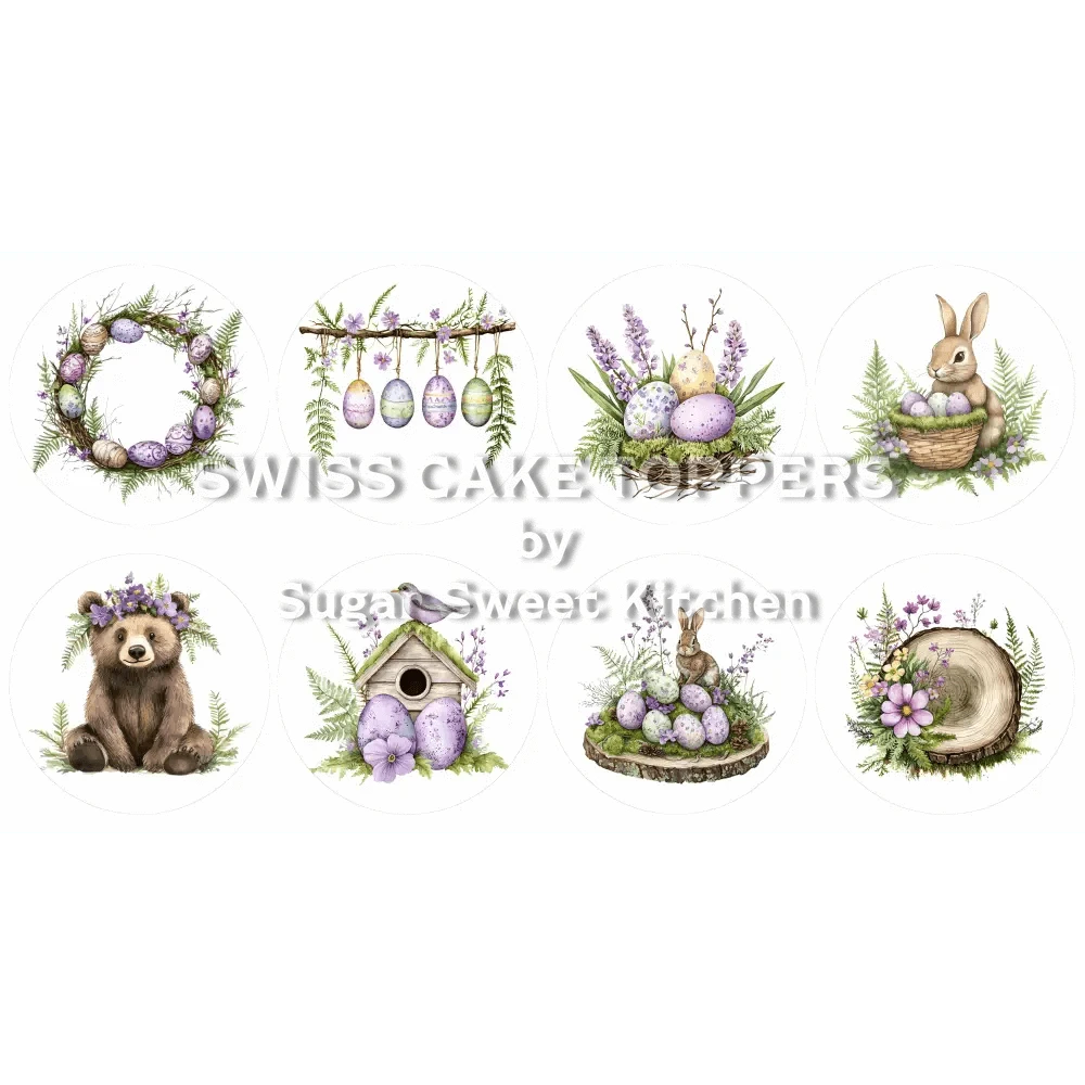 Süsse Oster-Cupcakes- & Dessertaufleger1 - personalisierbar - Fondant- Torten- Cupcakeaufleger Sugar Sweet Kitchen