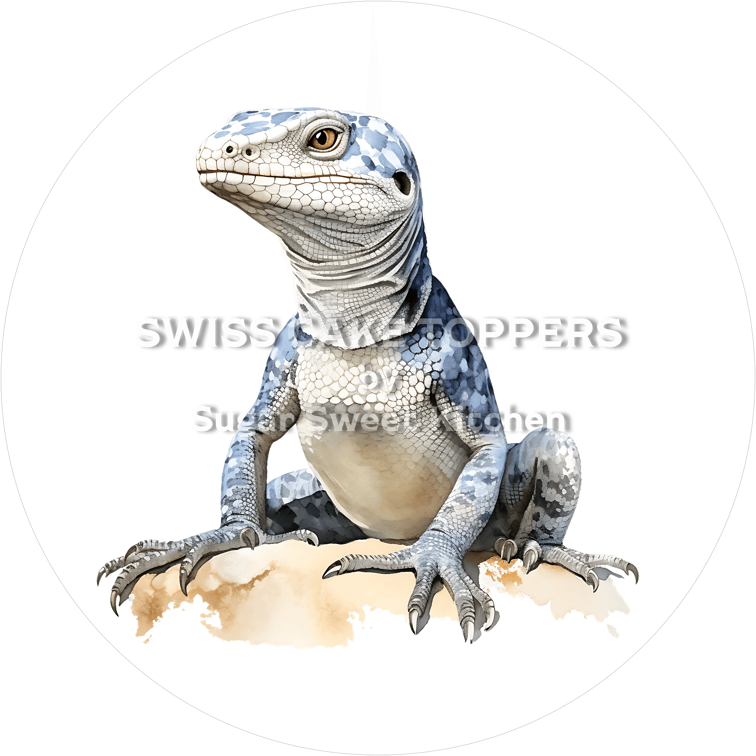 Süsser Echsen-Tortenaufleger7 - personalisierbar - Fondant- Torten- & Cupcakeaufleger Sugar Sweet Kitchen