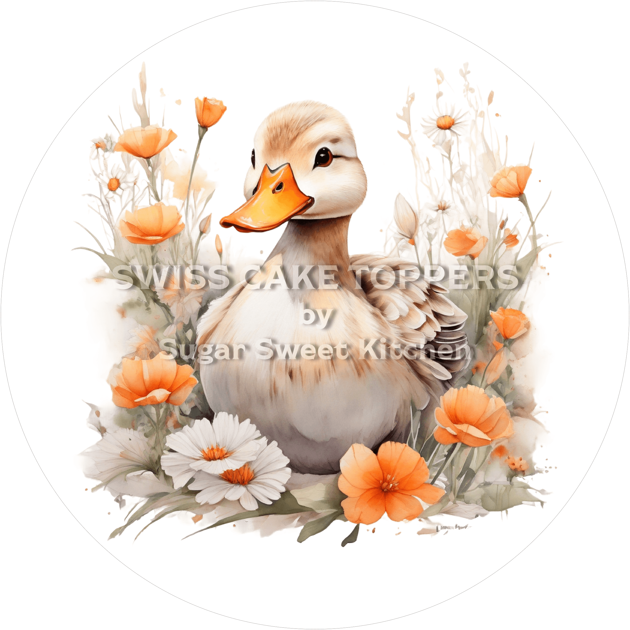 Süsser Enten-Tortenaufleger24 - personalisierbar - Fondant- Torten- & Cupcakeaufleger Sugar Sweet Kitchen