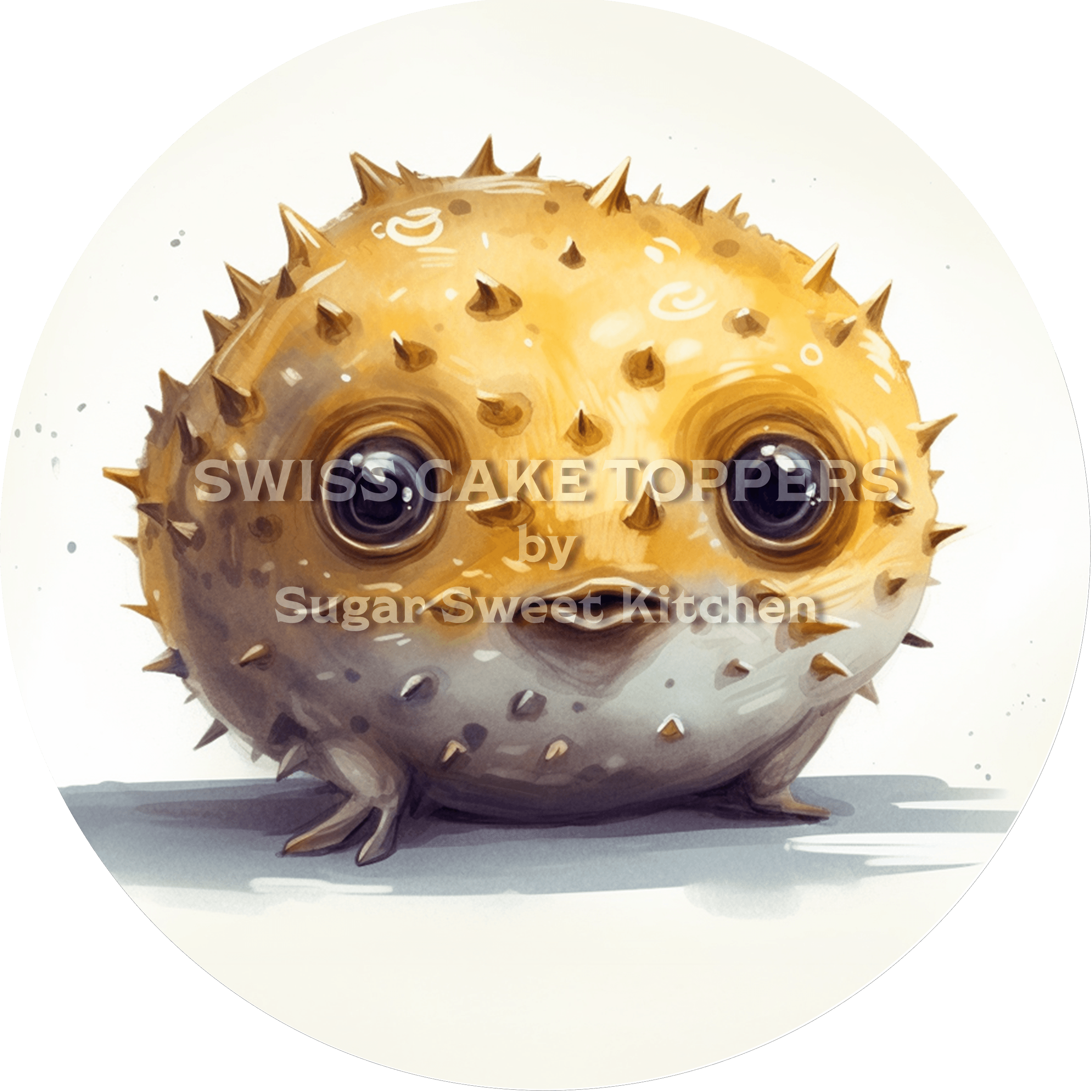 Süsser Fisch-Tortenaufleger3 - personalisierbar - Fondant- Torten- & Cupcakeaufleger Sugar Sweet Kitchen