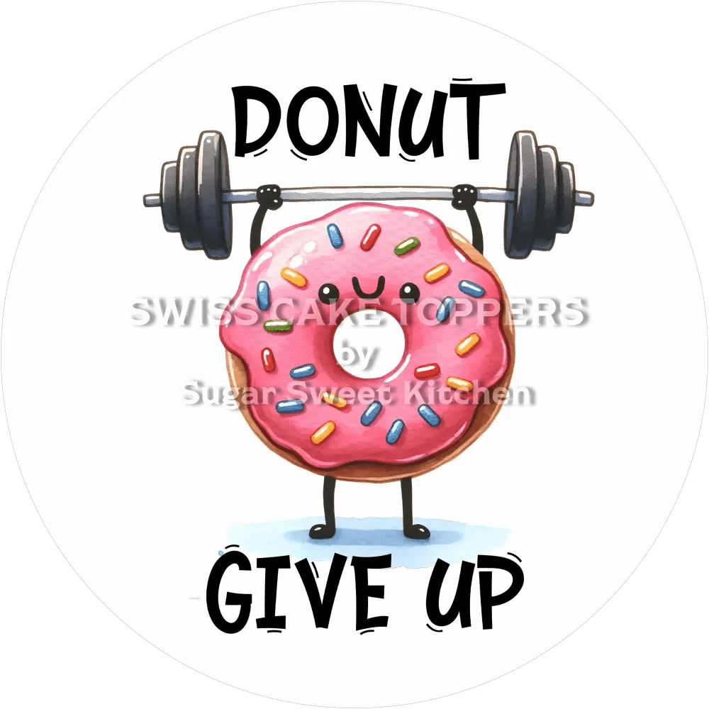 Süsser Gym-Tortenaufleger1 - personalisierbar - Fondant- Torten- & Cupcakeaufleger Sugar Sweet Kitchen