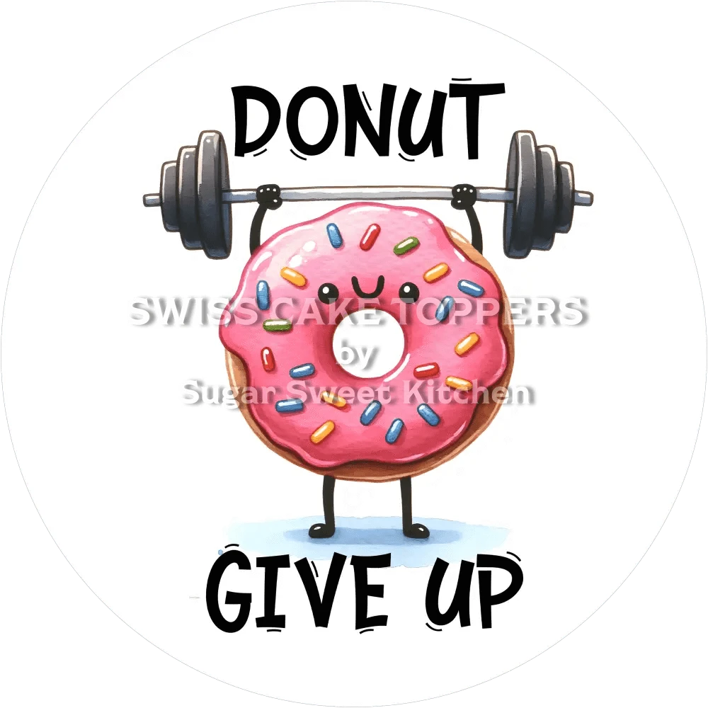 Süsser Gym-Tortenaufleger1 - personalisierbar - Fondant- Torten- & Cupcakeaufleger Sugar Sweet Kitchen