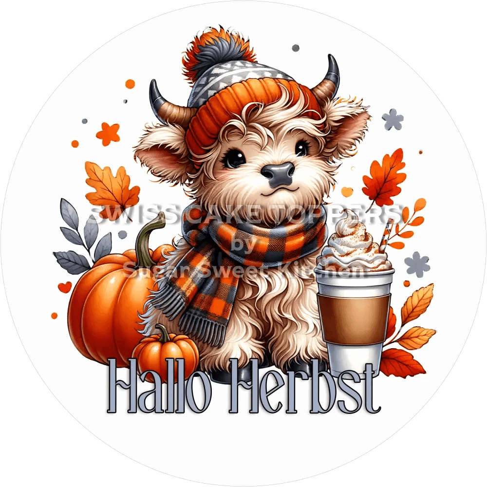 Süsser Herbst-Tortenaufleger6 - personalisierbar - Fondant- Torten- & Cupcakeaufleger Sugar Sweet Kitchen