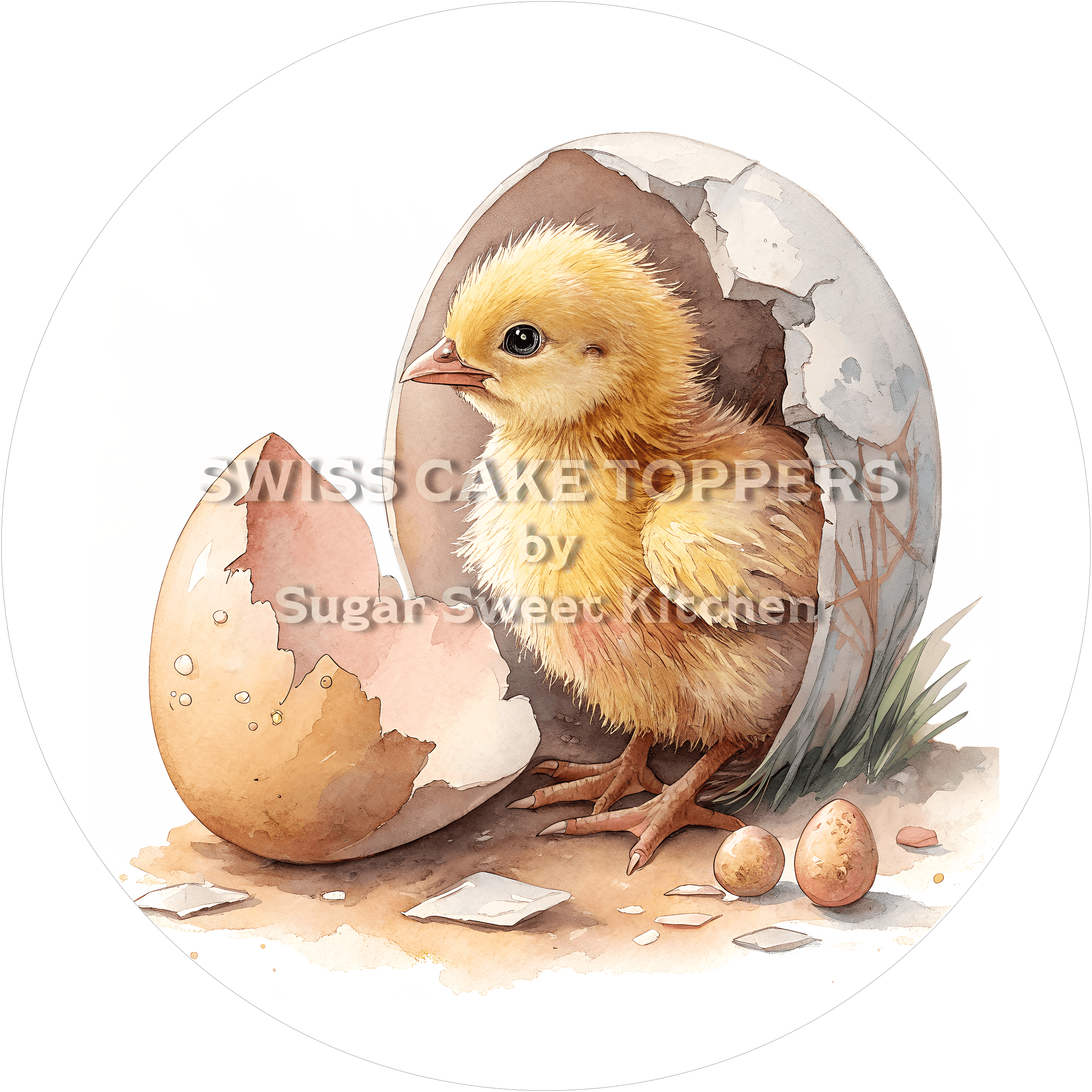 Süsser Hühner-Tortenaufleger3 - personalisierbar - Fondant- Torten- & Cupcakeaufleger Sugar Sweet Kitchen