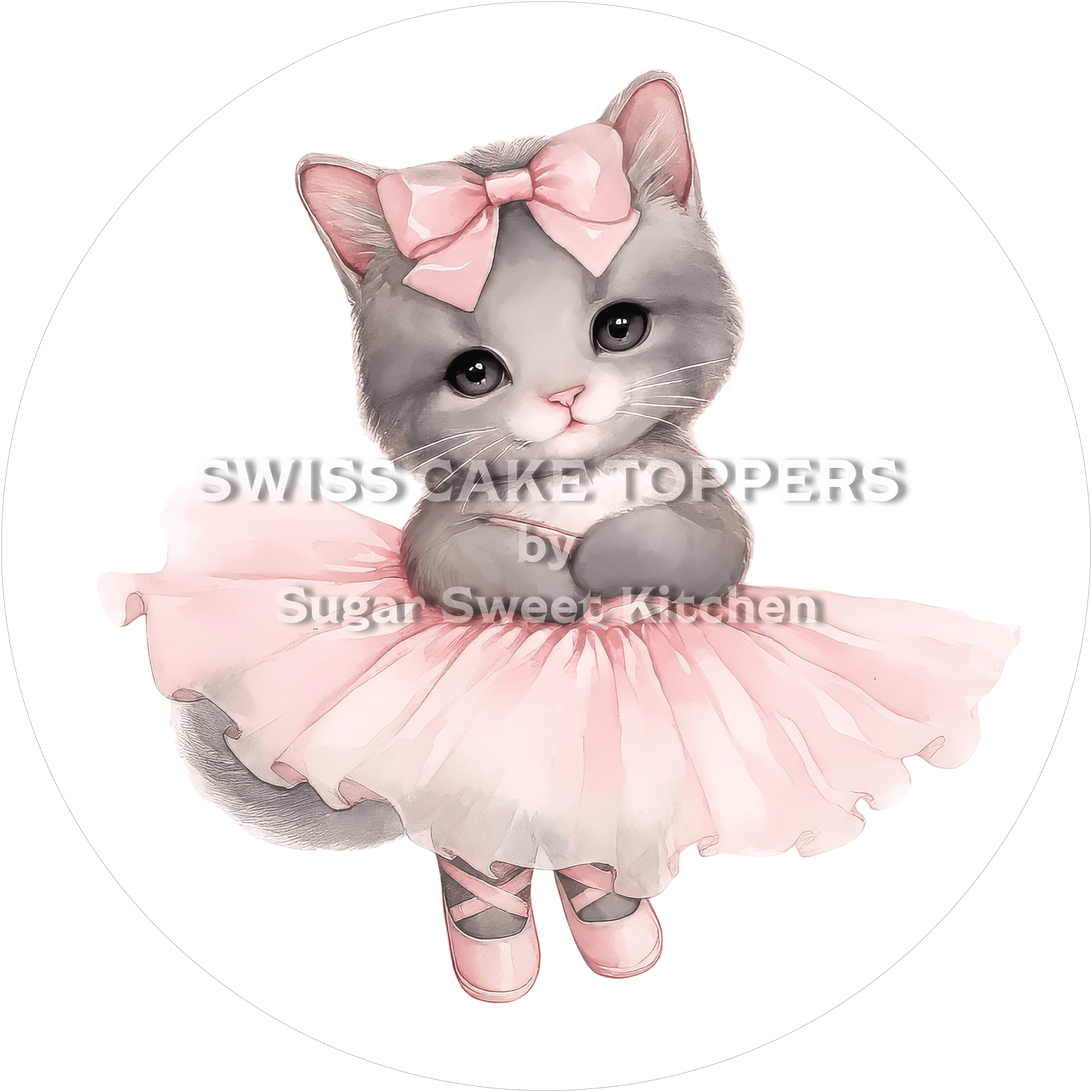 Süsser Katzen-Tortenaufleger3 - personalisierbar - Fondant- Torten- & Cupcakeaufleger Sugar Sweet Kitchen