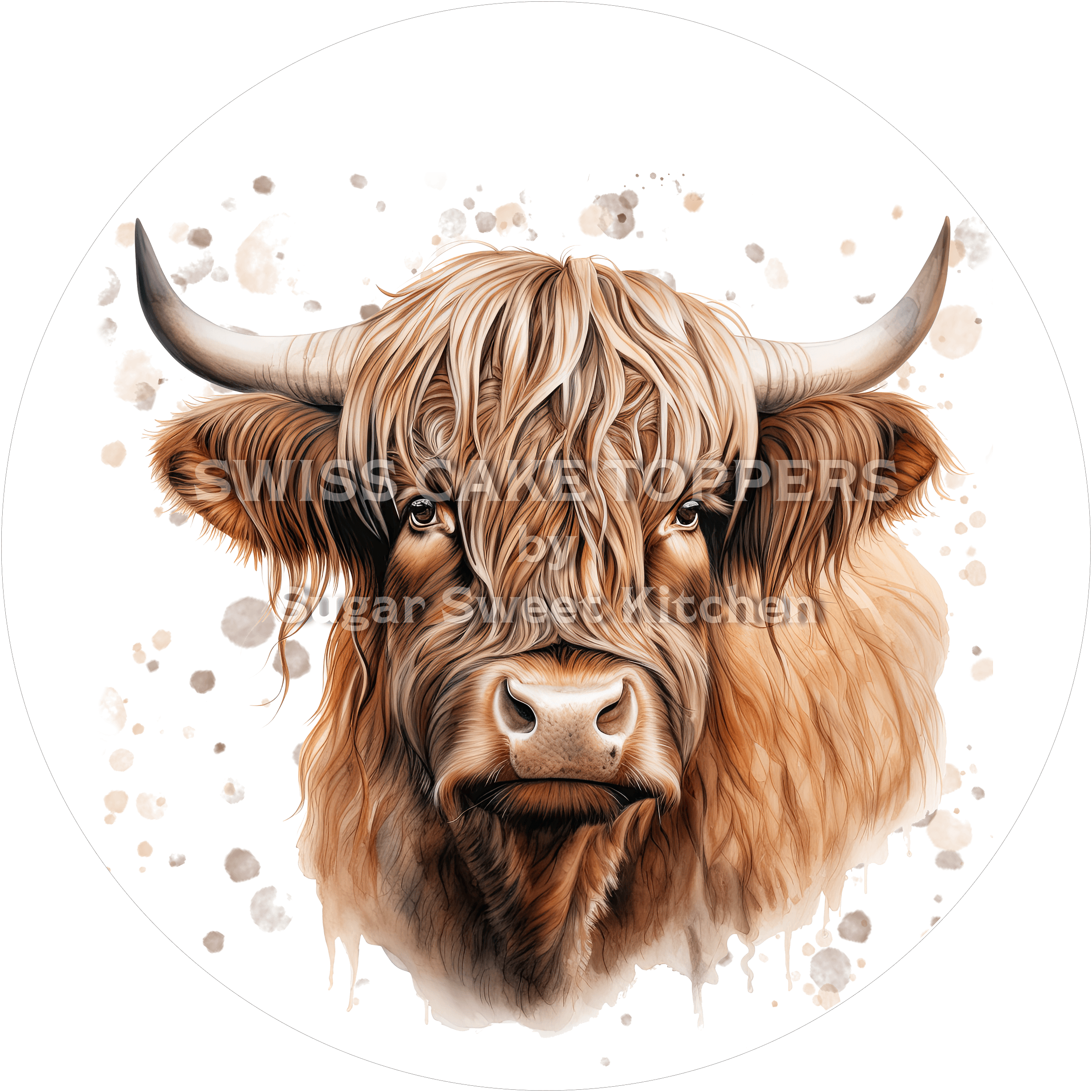 Süsser Kuh-Tortenaufleger8 - personalisierbar - Fondant- Torten- & Cupcakeaufleger Sugar Sweet Kitchen