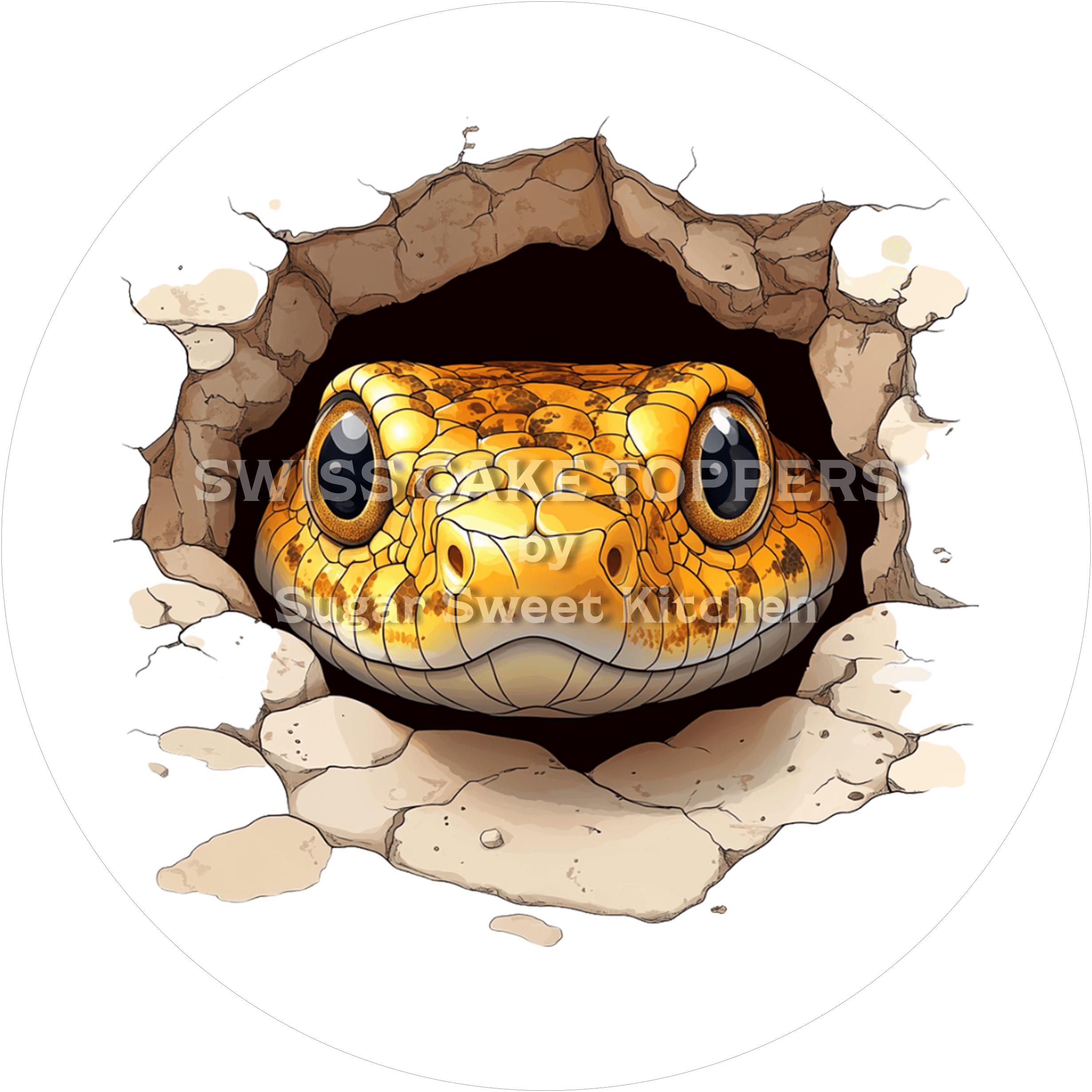 Süsser Schlangen-Tortenaufleger8 - personalisierbar - Fondant- Torten- & Cupcakeaufleger Sugar Sweet Kitchen