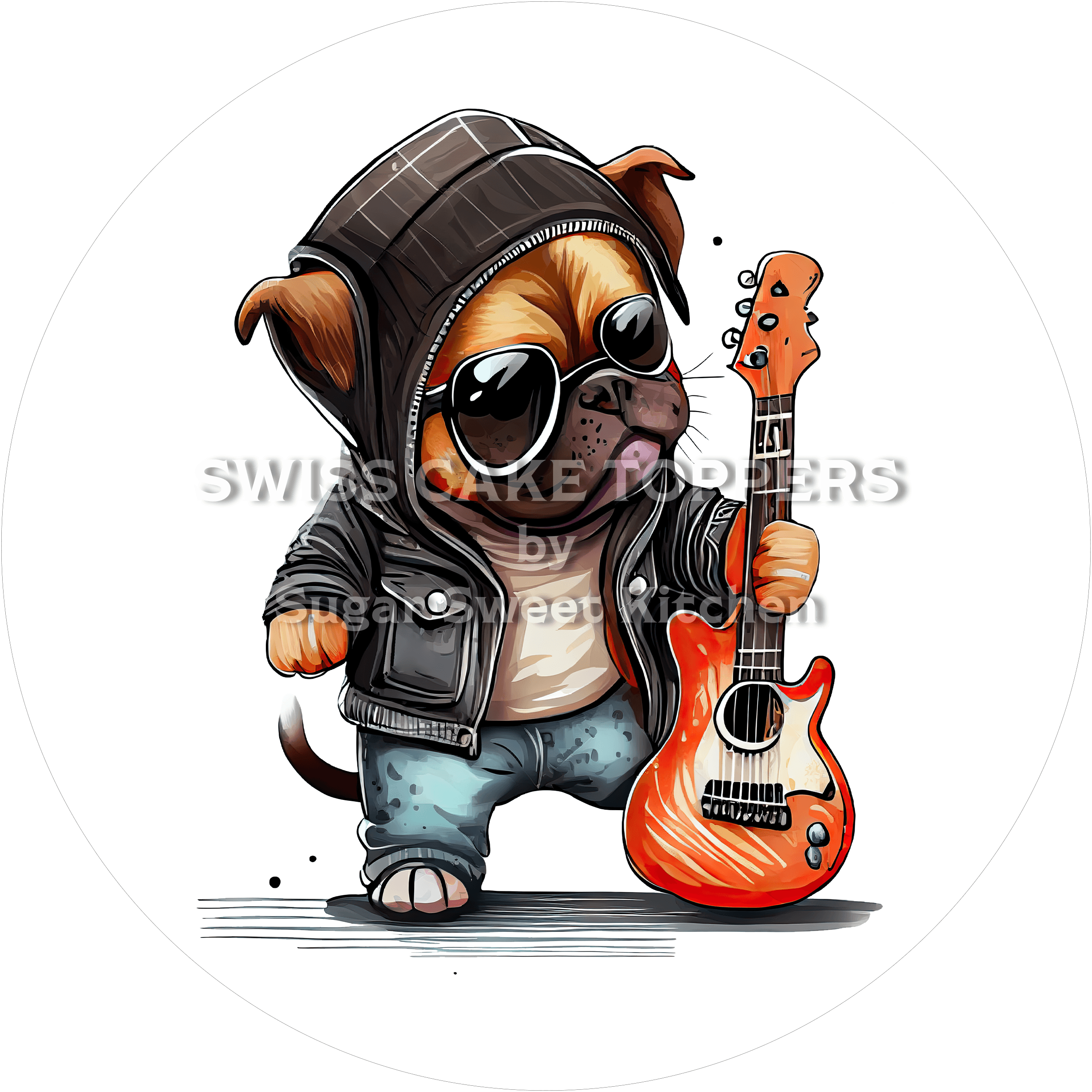 Süsser Tortenaufleger Musik8 - personalisierbar - Fondant- Torten- & Cupcakeaufleger Sugar Sweet Kitchen