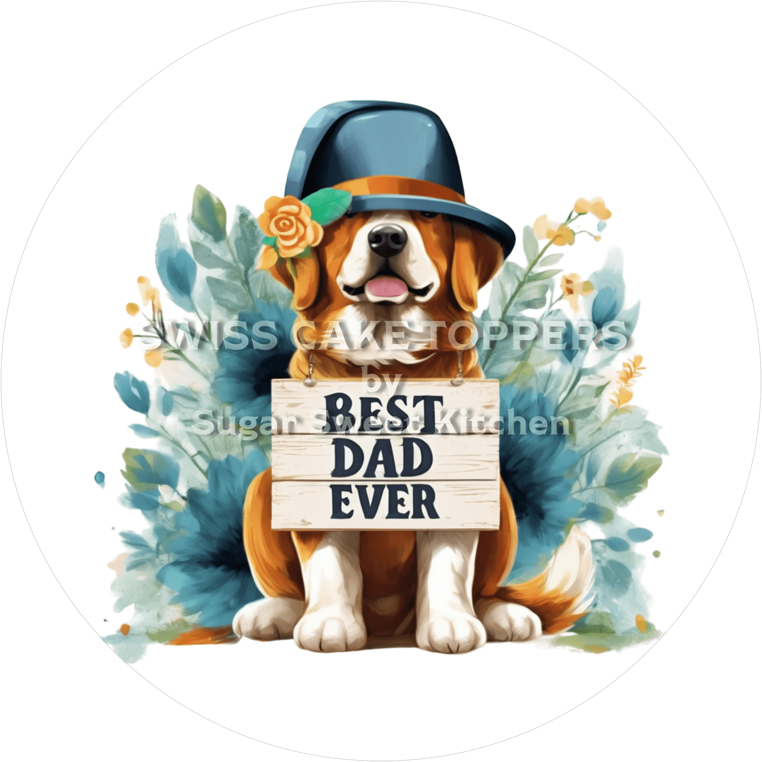 Süsser Tortenaufleger zum Vatertag15 - personalisierbar - Fondant- Torten- & Cupcakeaufleger Sugar Sweet Kitchen