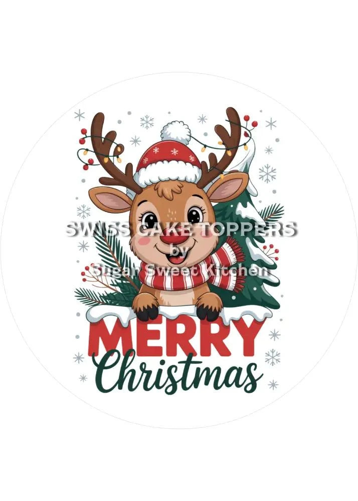 Süsser Weihnachts-Tortenaufleger2 - personalisierbar - Fondant- Torten- & Cupcakeaufleger Sugar Sweet Kitchen