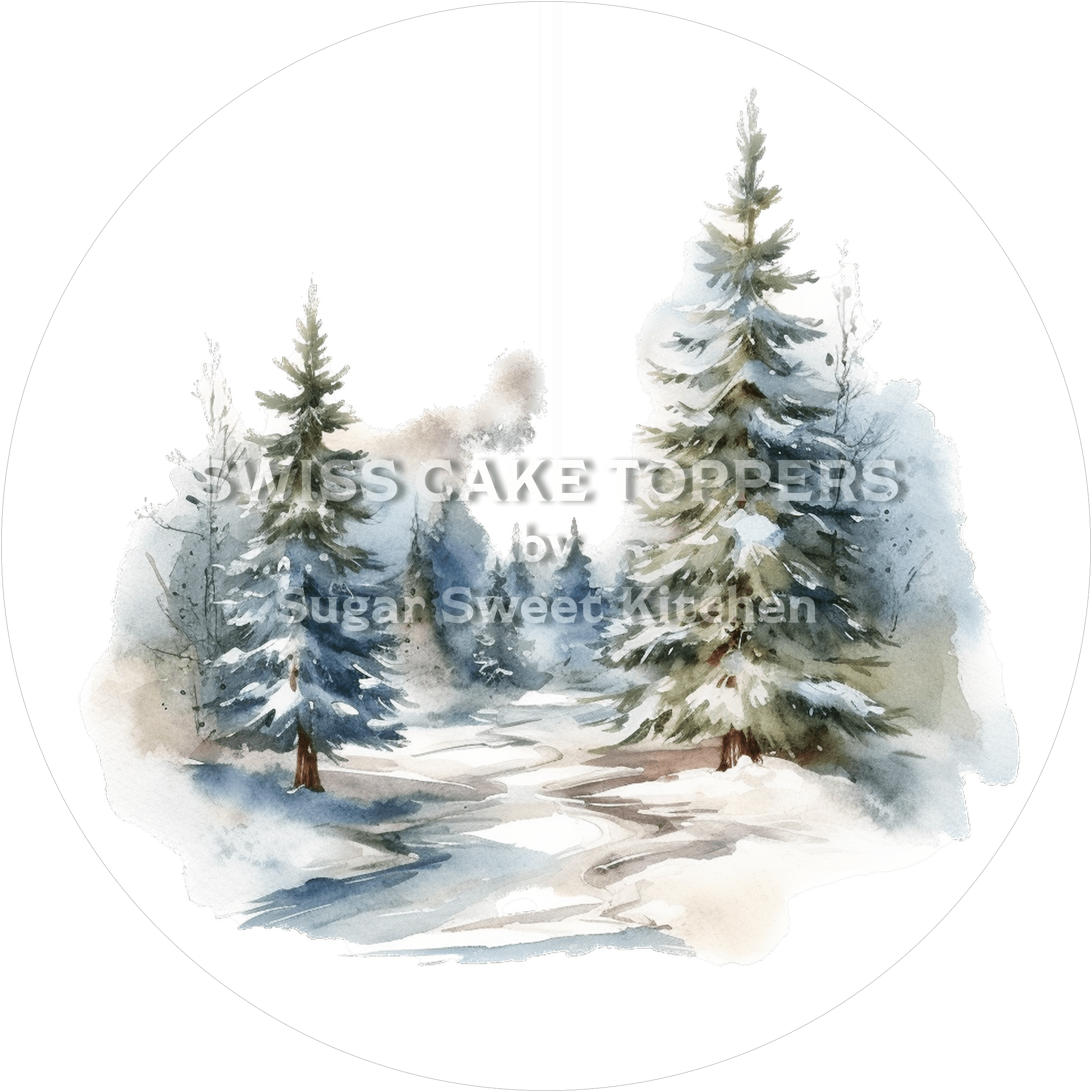 Superschöner Wald-Tortenaufleger1 - personalisierbar - Fondant- Torten- & Cupcakeaufleger Sugar Sweet Kitchen