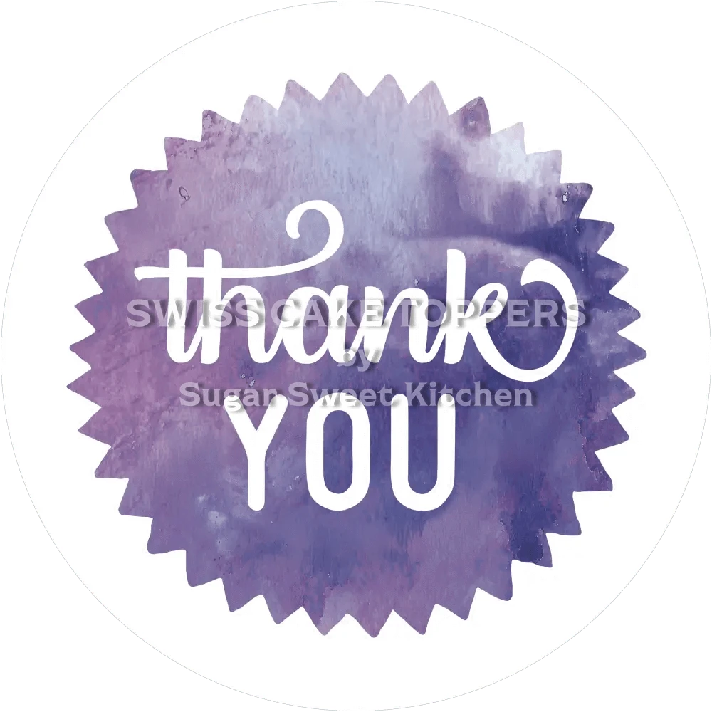 Thank You-Tortenaufleger11 - personalisierbar - Fondant- Torten- & Cupcakeaufleger Sugar Sweet Kitchen